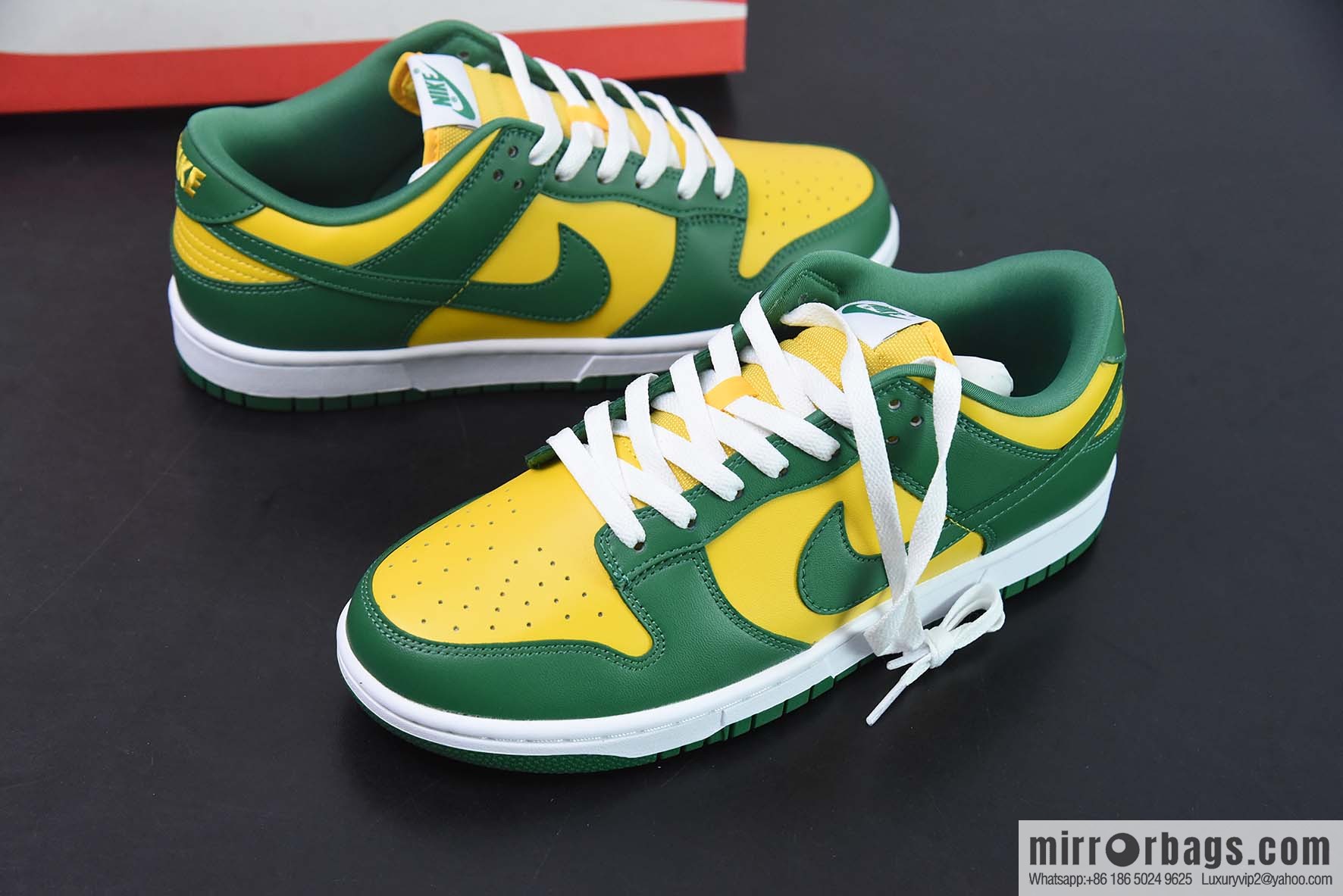 NK Dunk sb Low foreign trade special supply, Brazil yellow-green item number CU1727-700