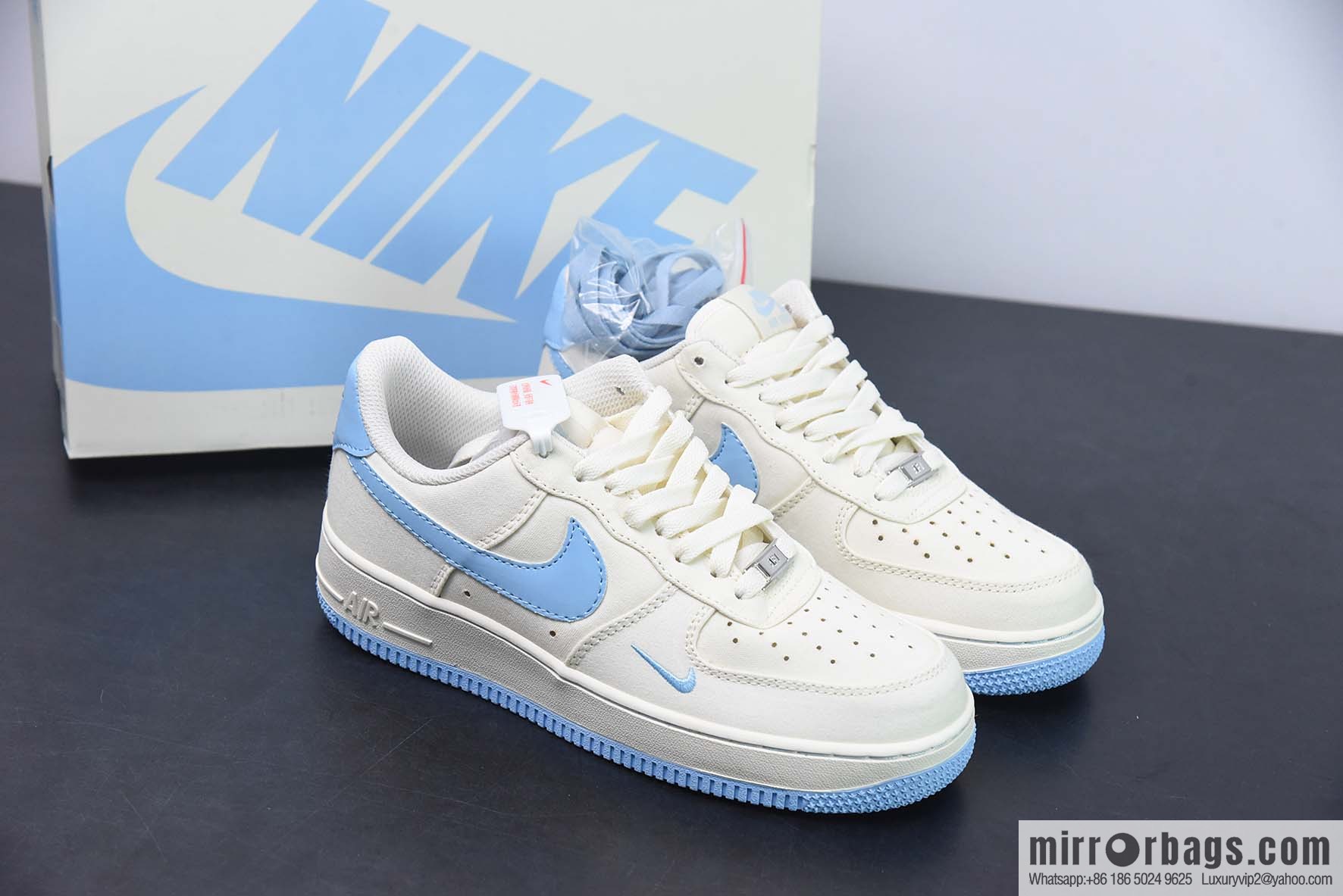 Nk Air Force 1 '07 Low sky blue small hook, cloth Air Force No. 1 low-top casual board shoes, item number: ME0112-533