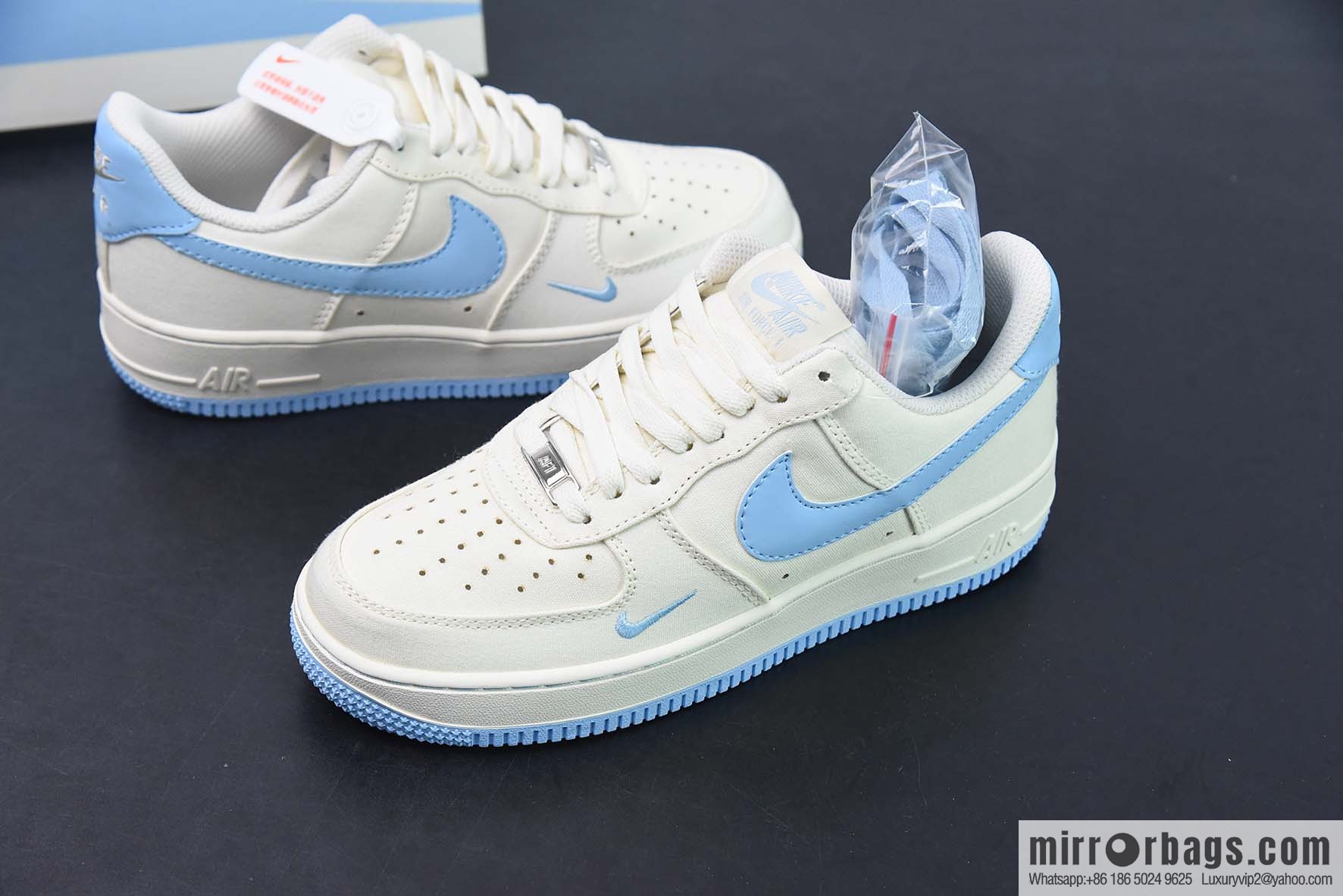 Nk Air Force 1 '07 Low sky blue small hook, cloth Air Force No. 1 low-top casual board shoes, item number: ME0112-533
