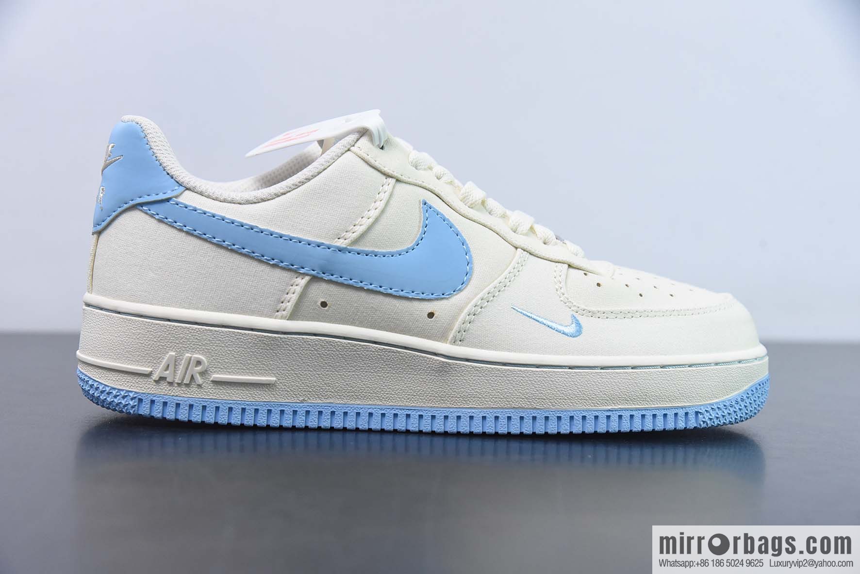 Nk Air Force 1 '07 Low sky blue small hook, cloth Air Force No. 1 low-top casual board shoes, item number: ME0112-533