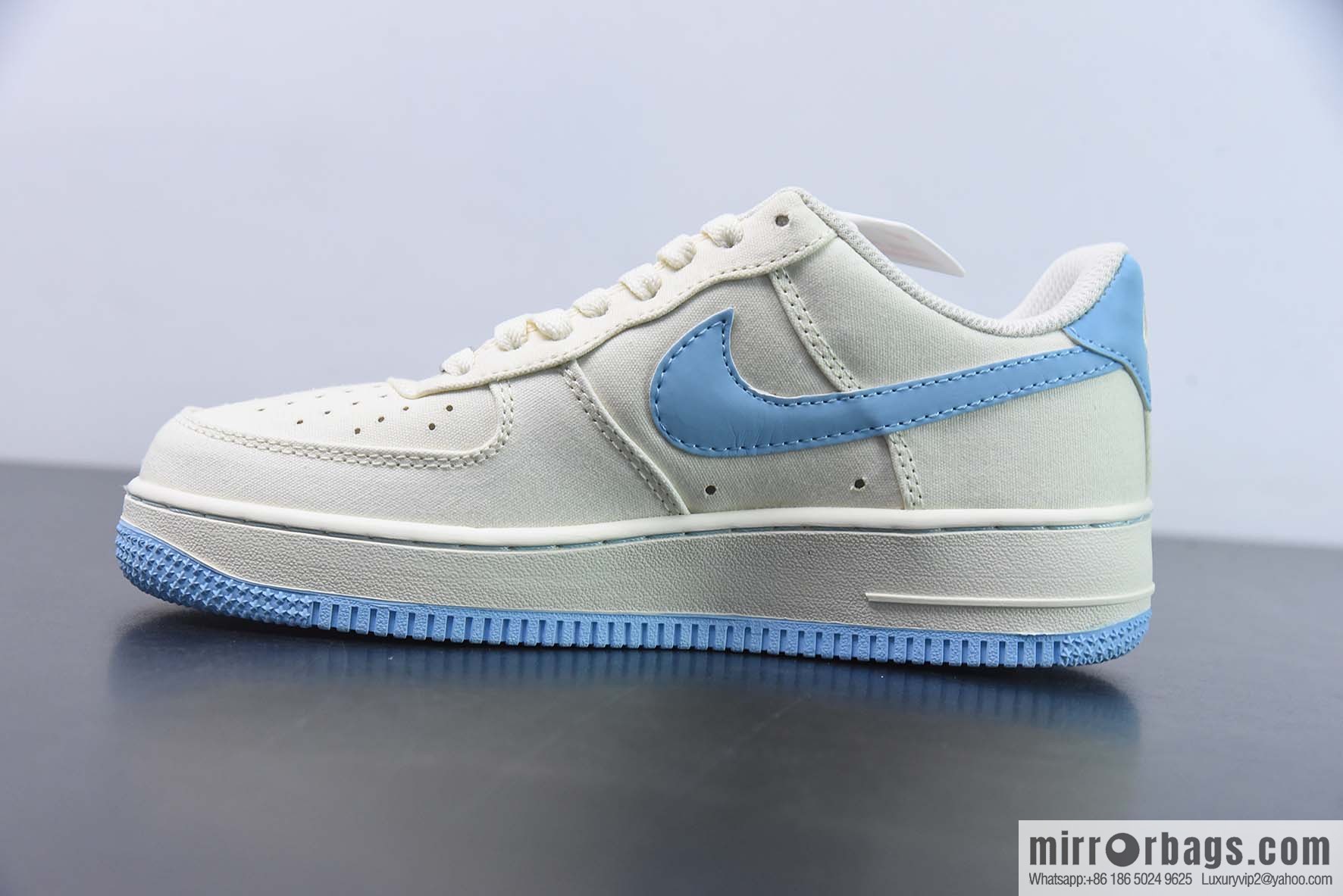Nk Air Force 1 '07 Low sky blue small hook, cloth Air Force No. 1 low-top casual board shoes, item number: ME0112-533
