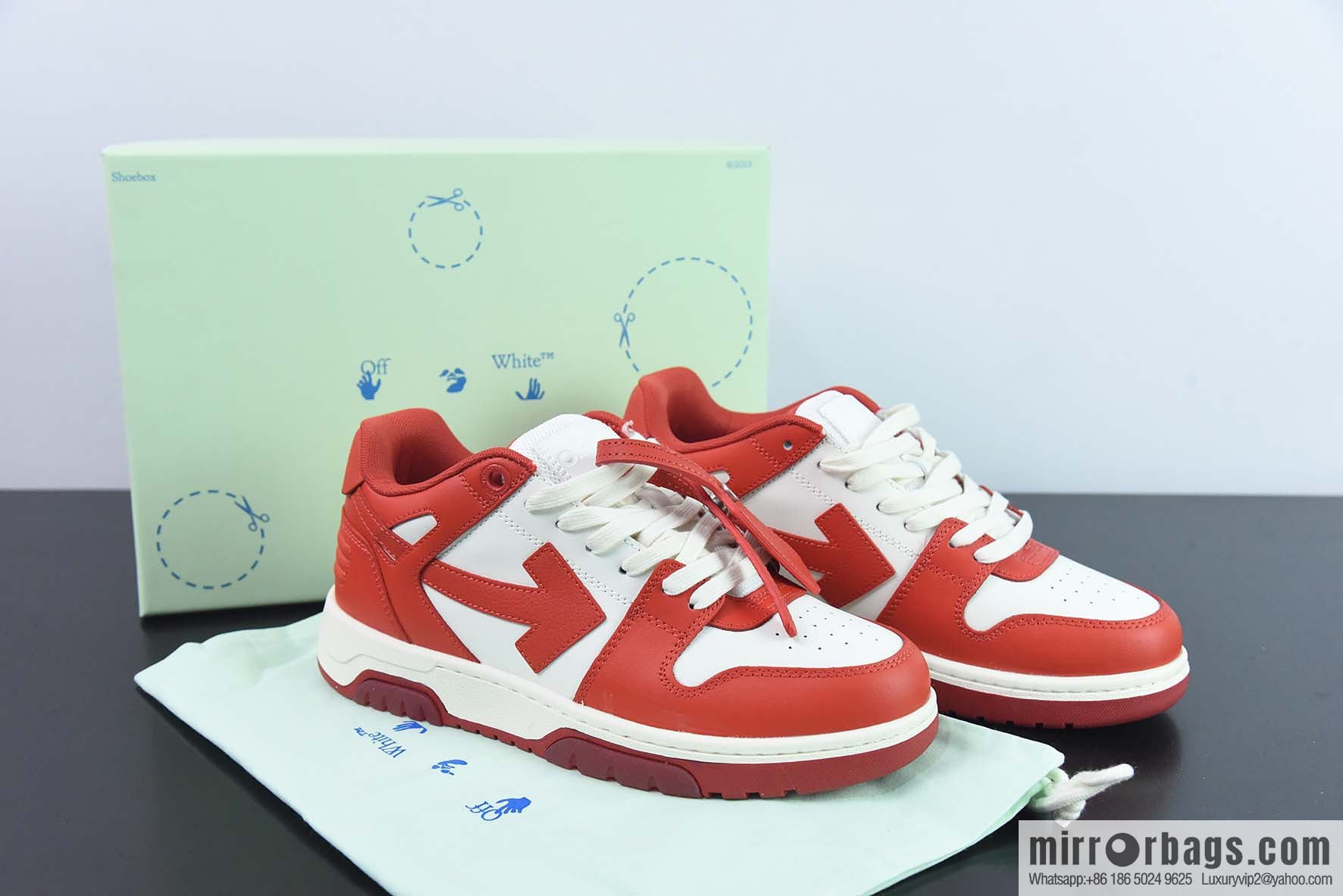 OFF-WHITE Out Of Office series low-top Vintage versatile casual sports shoes