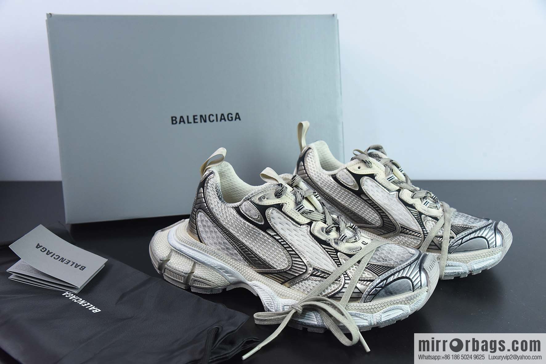 BALENCIAGA 3XL Sneakers Balenciaga 10th generation mesh lace-up low-top catwalk Vintage dad shoes