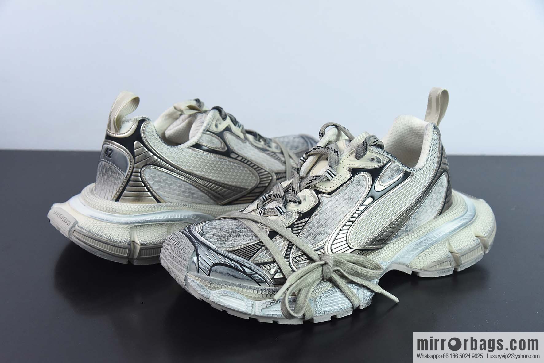 BALENCIAGA 3XL Sneakers Balenciaga 10th generation mesh lace-up low-top catwalk Vintage dad shoes