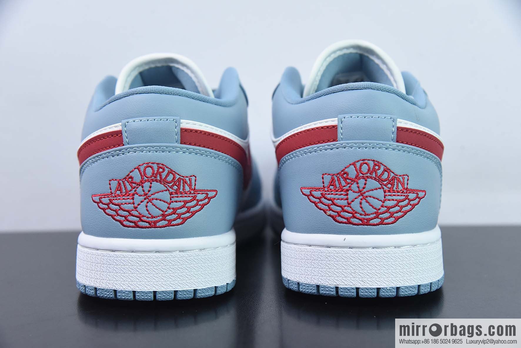 NK Air Jordan AJ1 Low blue, white and red sneakers Part number: DC0774-164