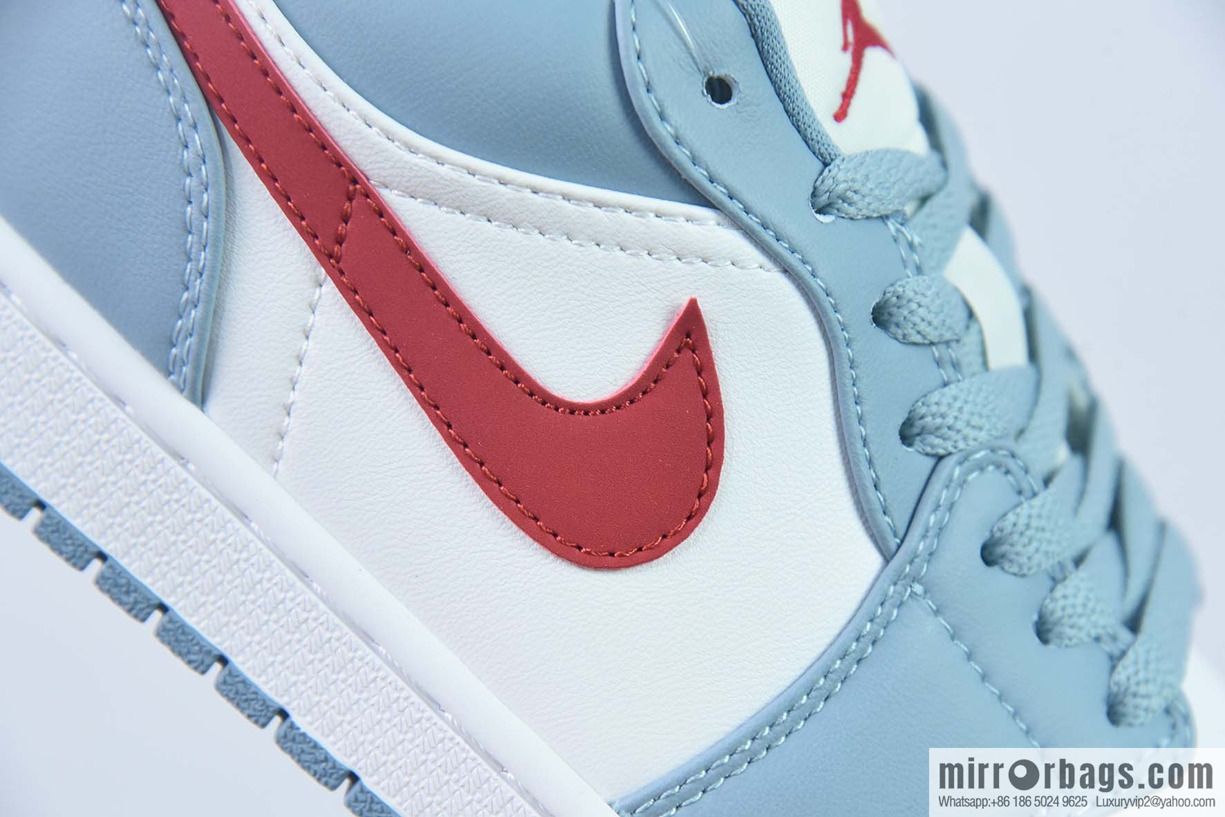 NK Air Jordan AJ1 Low blue, white and red sneakers Part number: DC0774-164