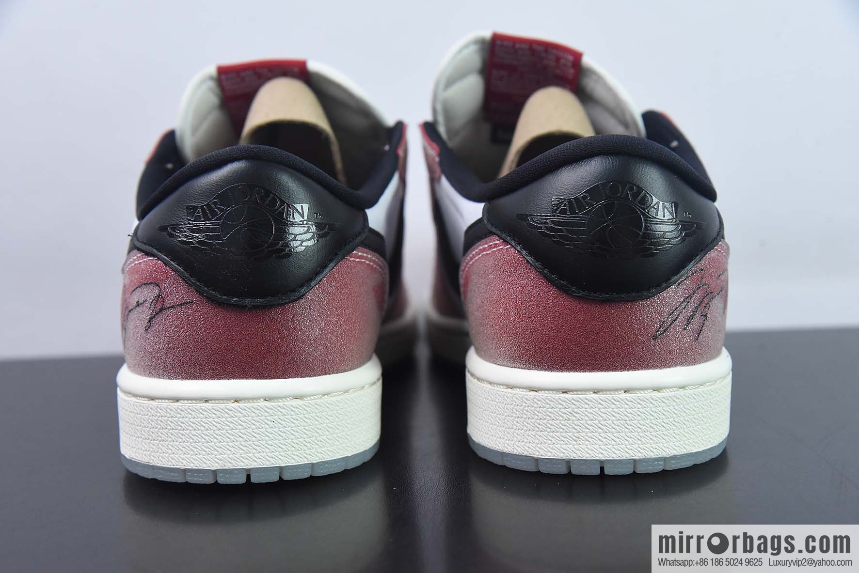 Air Jordan AJ1 Retro Low OG Son of Jordan White and Red Sneakers Part Number: FN0432-017