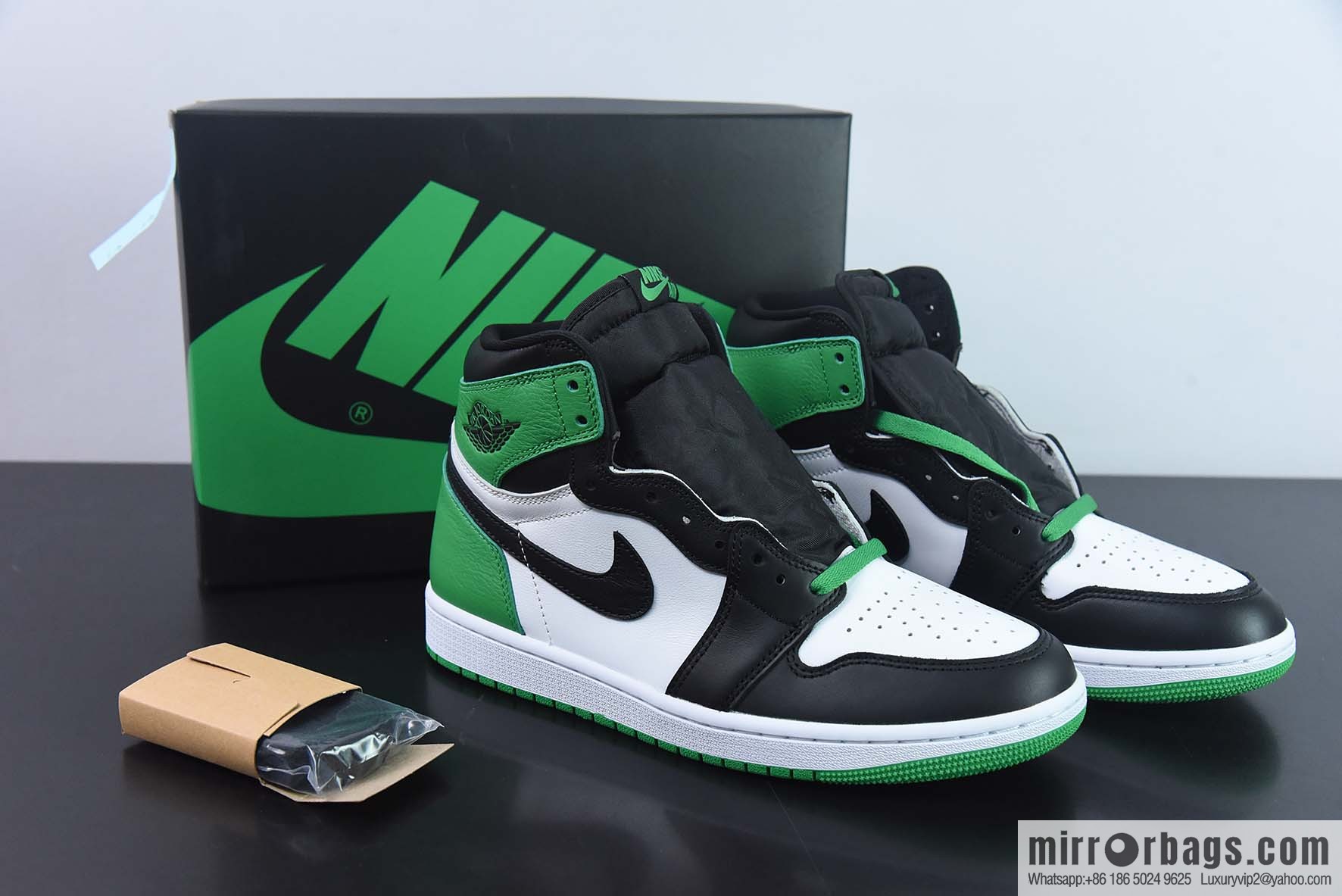 Air Jordan AJ1 Retro High Top White Green Black High Top Shoes, item number: DZ5485-031