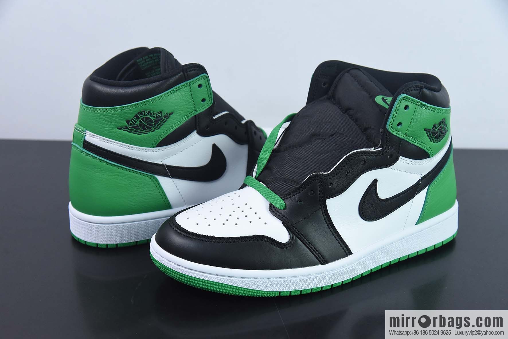Air Jordan AJ1 Retro High Top White Green Black High Top Shoes, item number: DZ5485-031