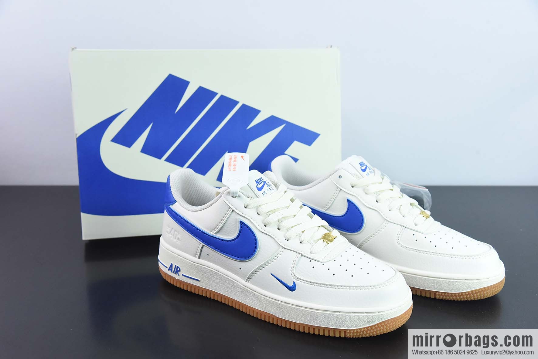 Nike Air Force 1 Low 40th anniversary, raw rubber beige sapphire blue, Air Force One low-top sports and leisure board shoes, item number: WA0531-302