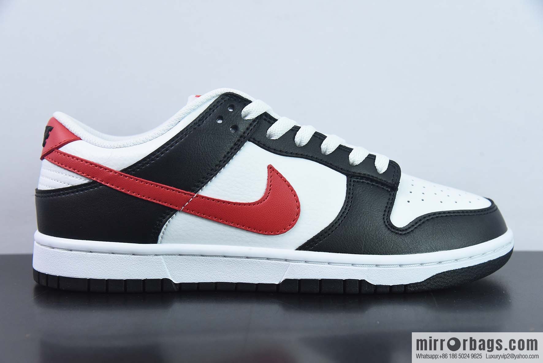 NK Dunk Low Retro PRM low-top casual sports shoes, black and white red, item number: FB3354-001