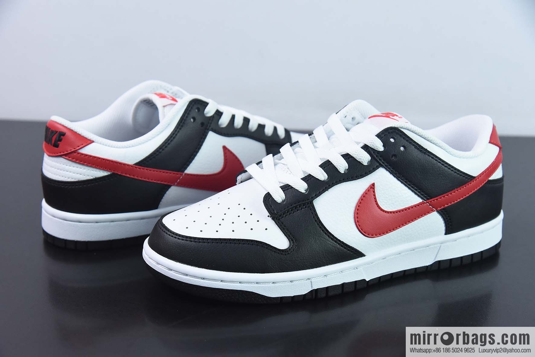NK Dunk Low Retro PRM low-top casual sports shoes, black and white red, item number: FB3354-001