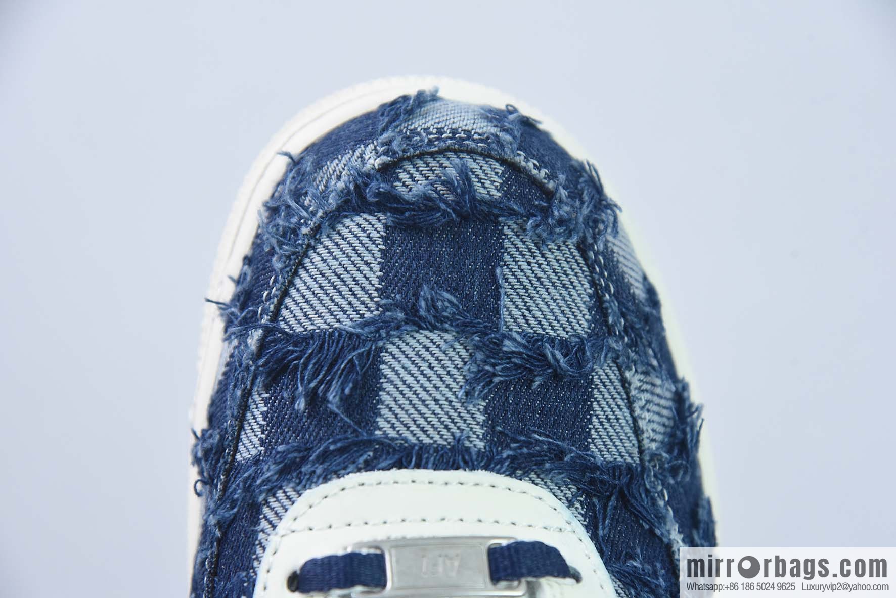 Nike Air Force 1 AF1 Air Force One/low-top, white and blue, denim plaid Item number: FB0607-099