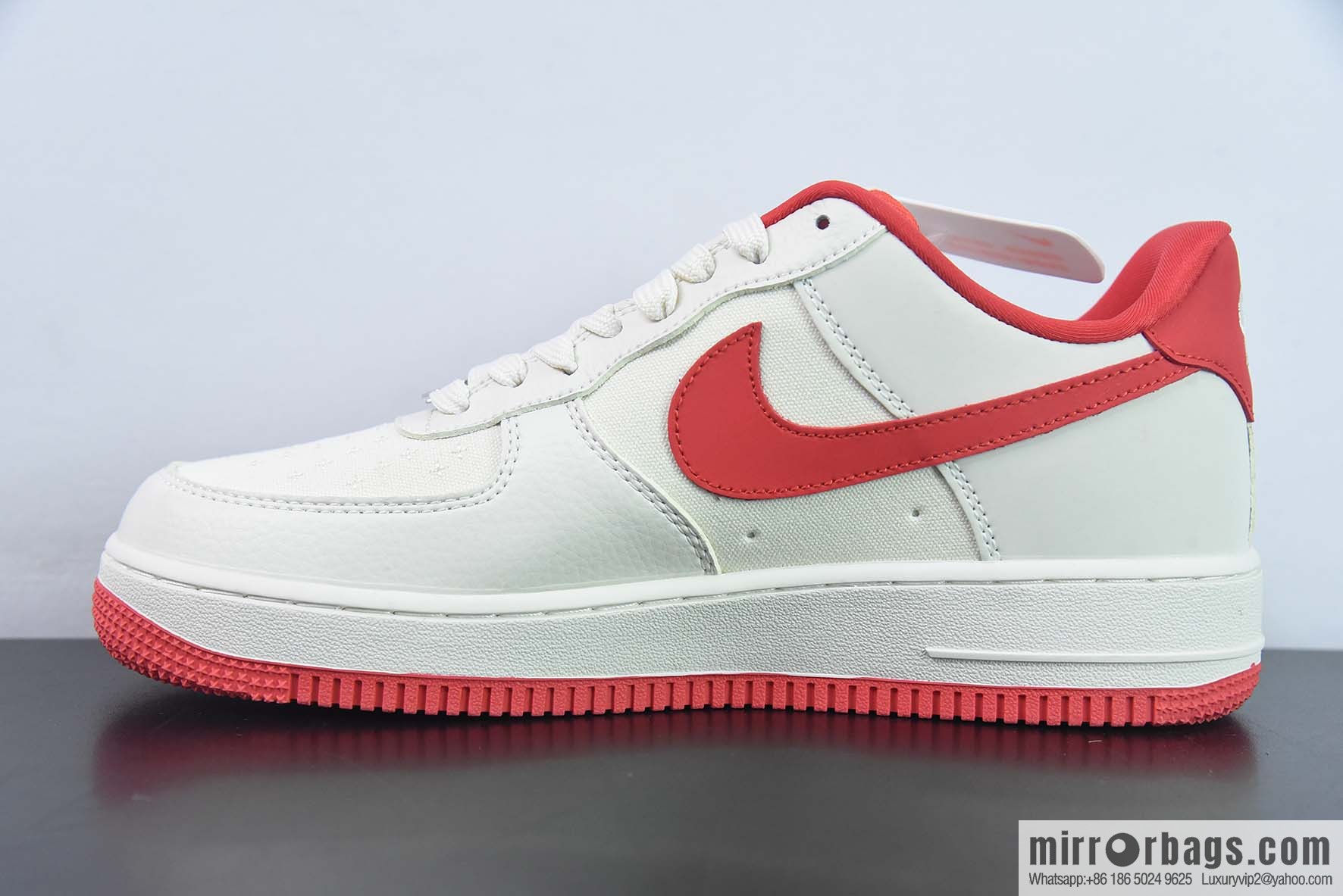 Nike Air Force 1 AF1 Air Force One/low-top, white and red, ape head embroidery Item number: BS9055-749