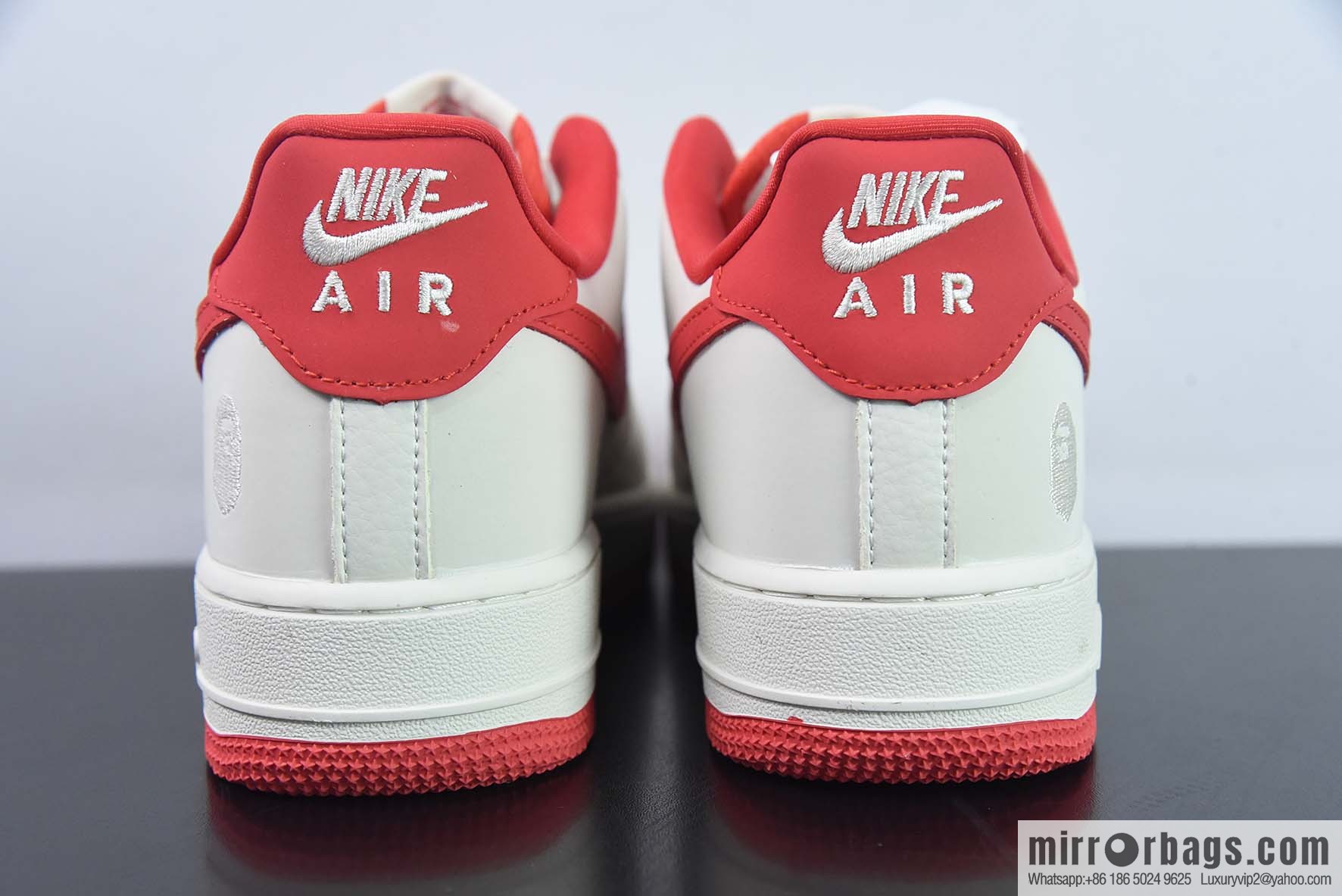 Nike Air Force 1 AF1 Air Force One/low-top, white and red, ape head embroidery Item number: BS9055-749