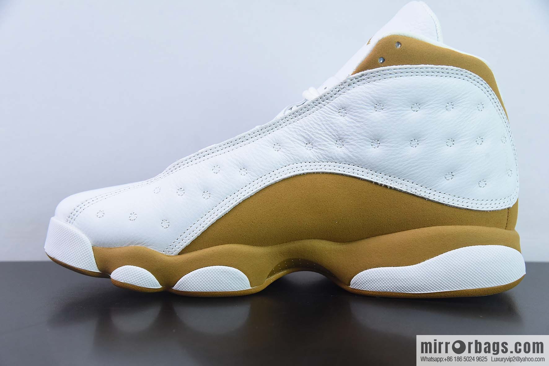Air Jordan AJ13 Retro Wheat White Brown Sneakers Part Number: 414571-171