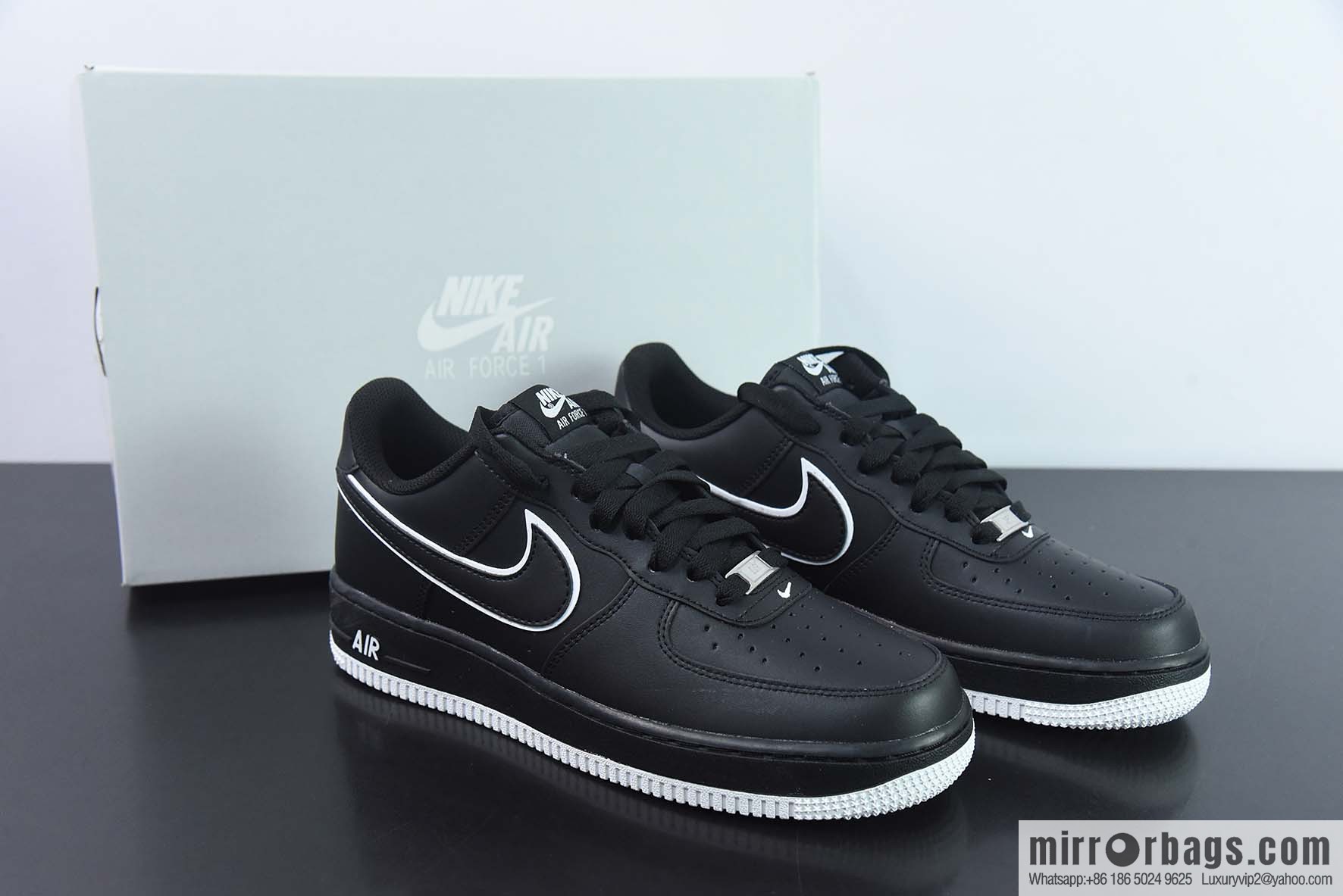 Nike Air Force 1 AF1 Air Force One/low-top, black and white, item number: DV0788-002