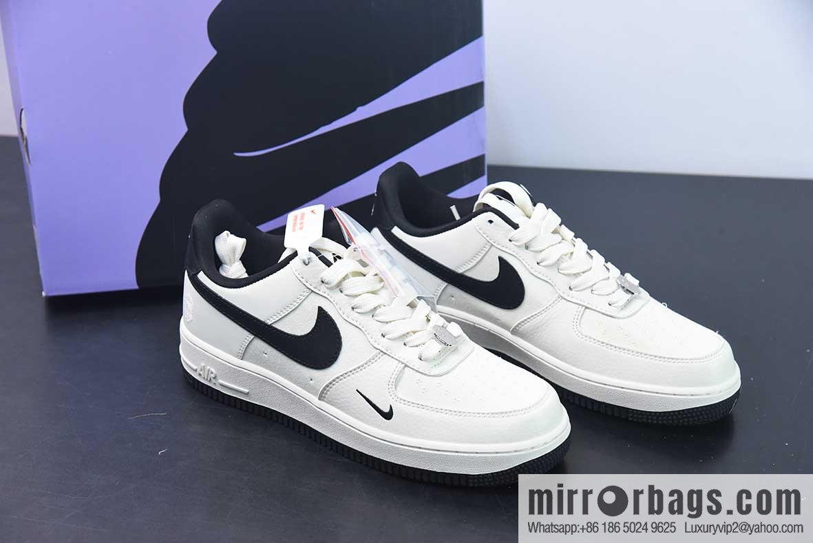 Nike Air Force 1 Low 07 BAPE patchwork beige black low top sneakers BS9055 746