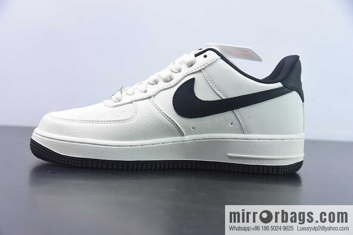 Nike Air Force 1 Low 07 BAPE patchwork beige black low top sneakers BS9055 746