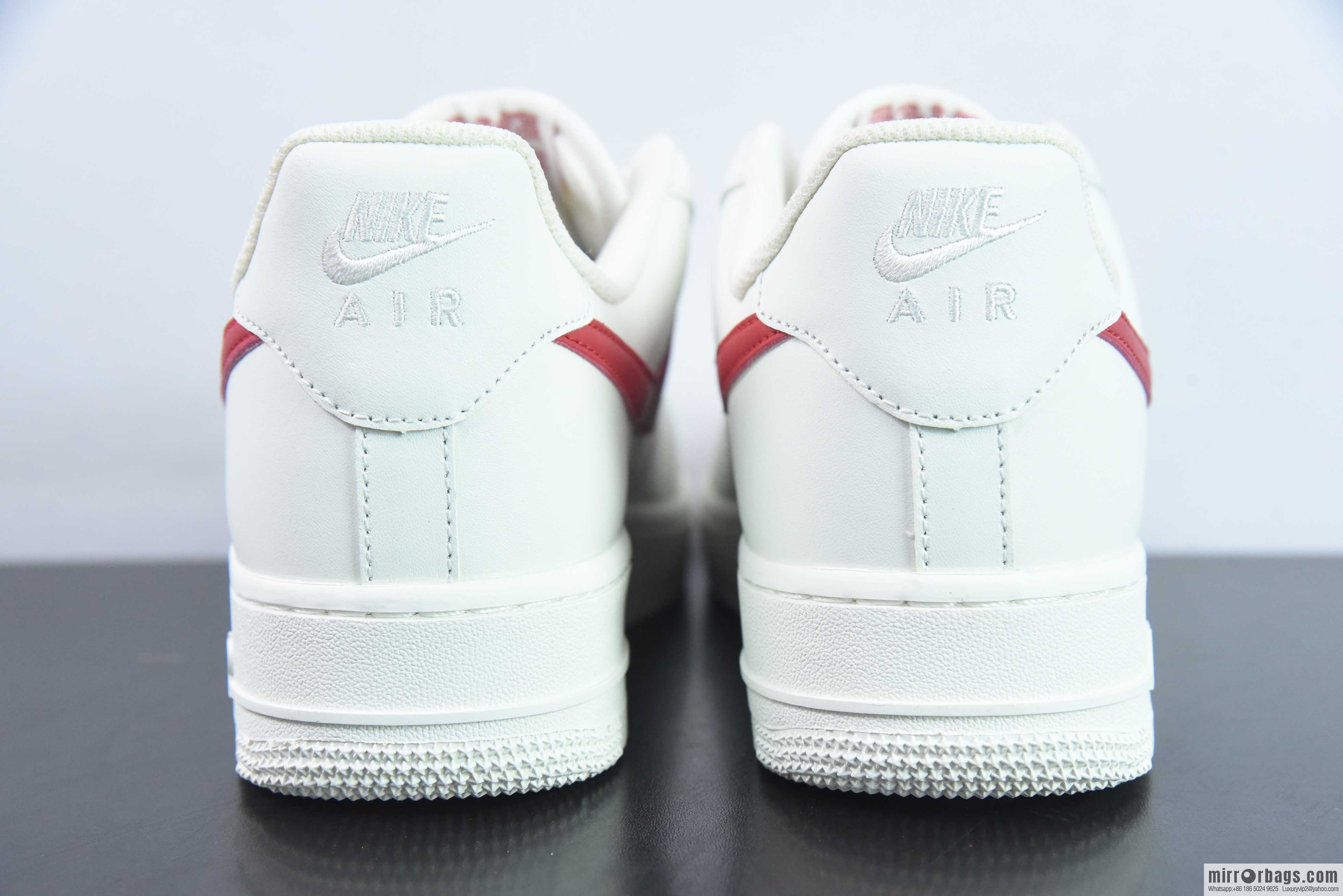 Nk Air Force 1 '07 Low first year re-engraved, milky white red, campus red, Air Force No. 1 low-top casual board shoes, item number: 315122-126