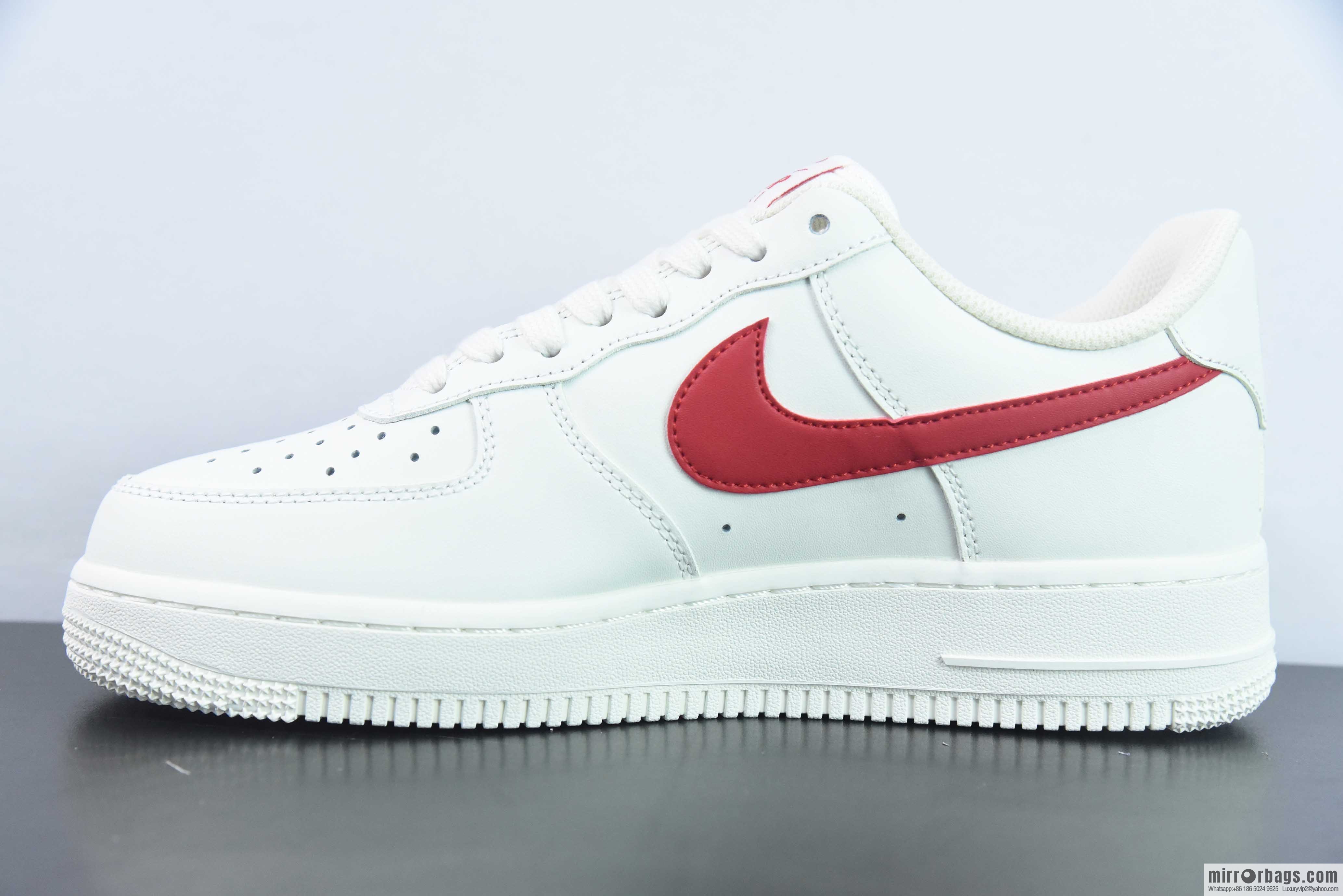Nk Air Force 1 '07 Low first year re-engraved, milky white red, campus red, Air Force No. 1 low-top casual board shoes, item number: 315122-126