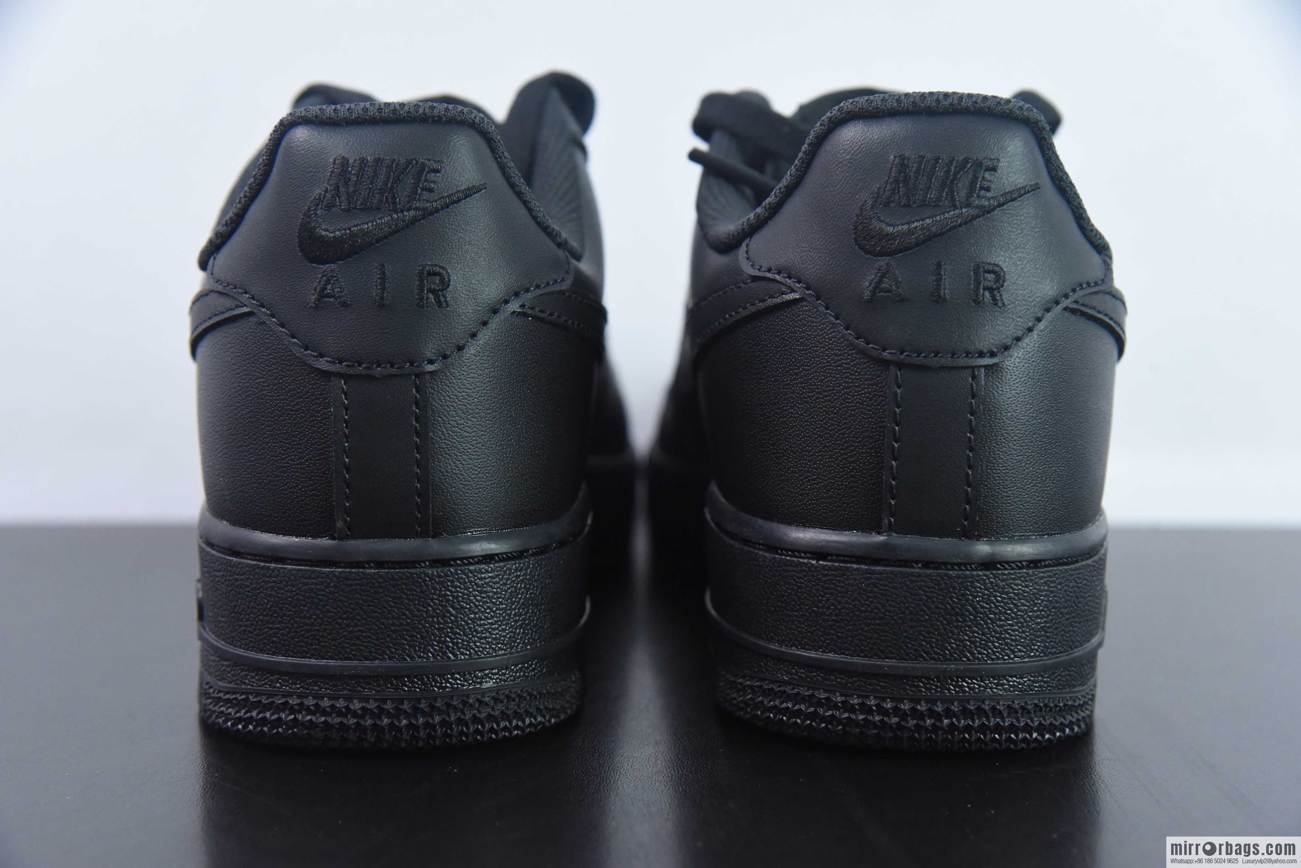 NK Air Force 1 Low '07 Air Force One Pure Black Low Top Classic Board Shoes, Air Force Pure Black, Item No. CW2288-001