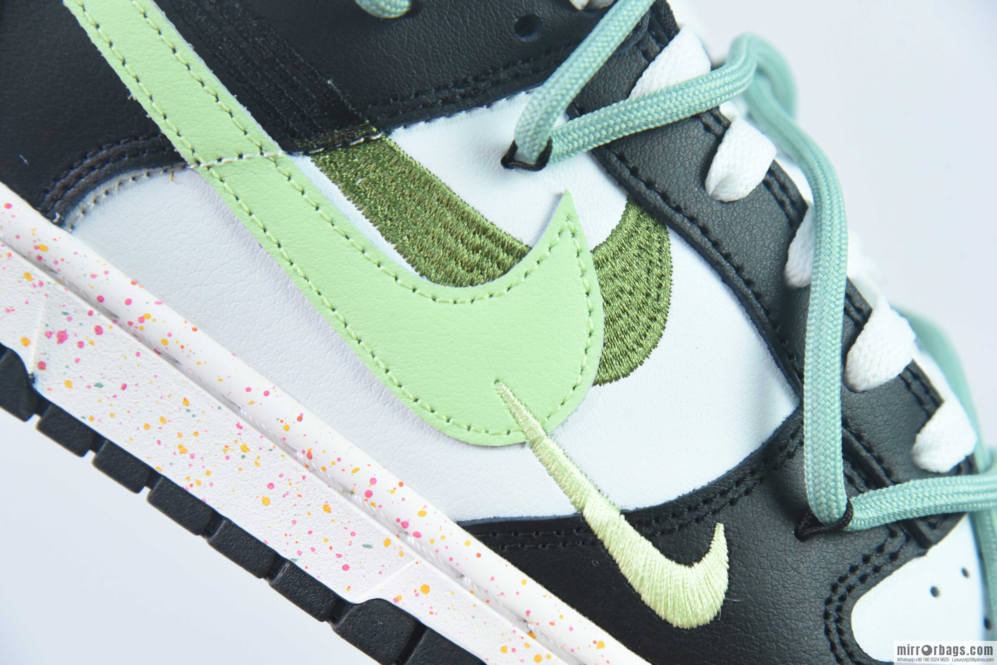 NK SB Dunk Low Deconstruction Vitality Triple Hook Black and White Green, Item Number: FD4623-152