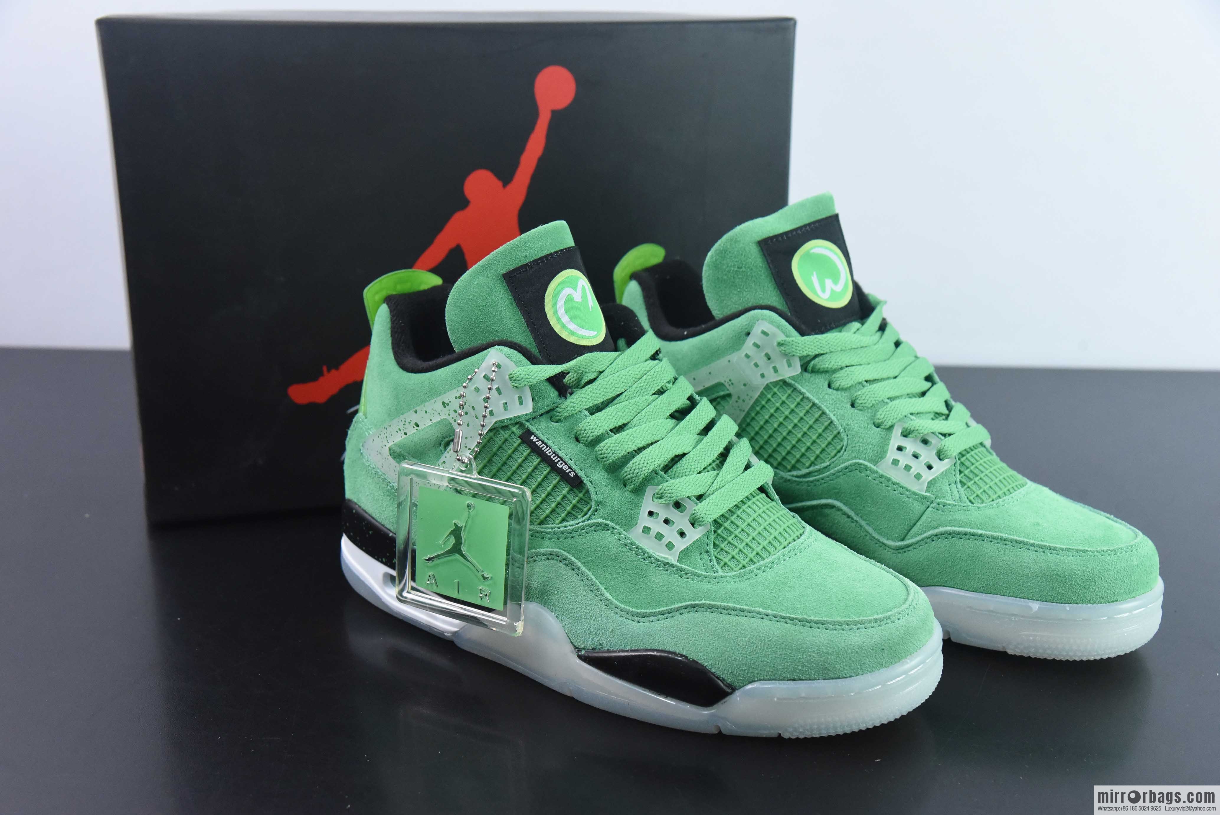 Air Jordan 4 AJ4 Jordan 4th generation basketball shoes/green, Wahlberg