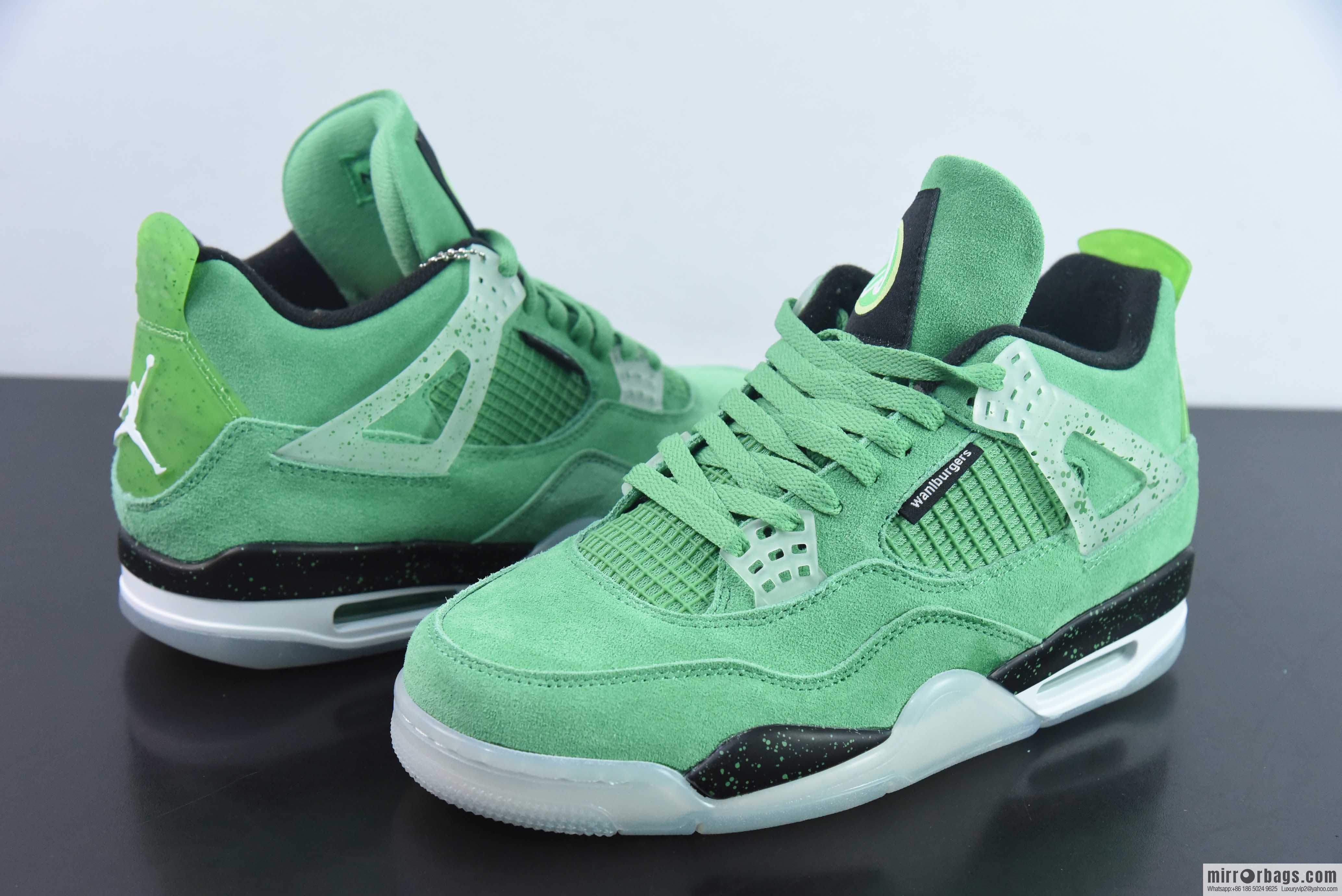 Air Jordan 4 AJ4 Jordan 4th generation basketball shoes/green, Wahlberg