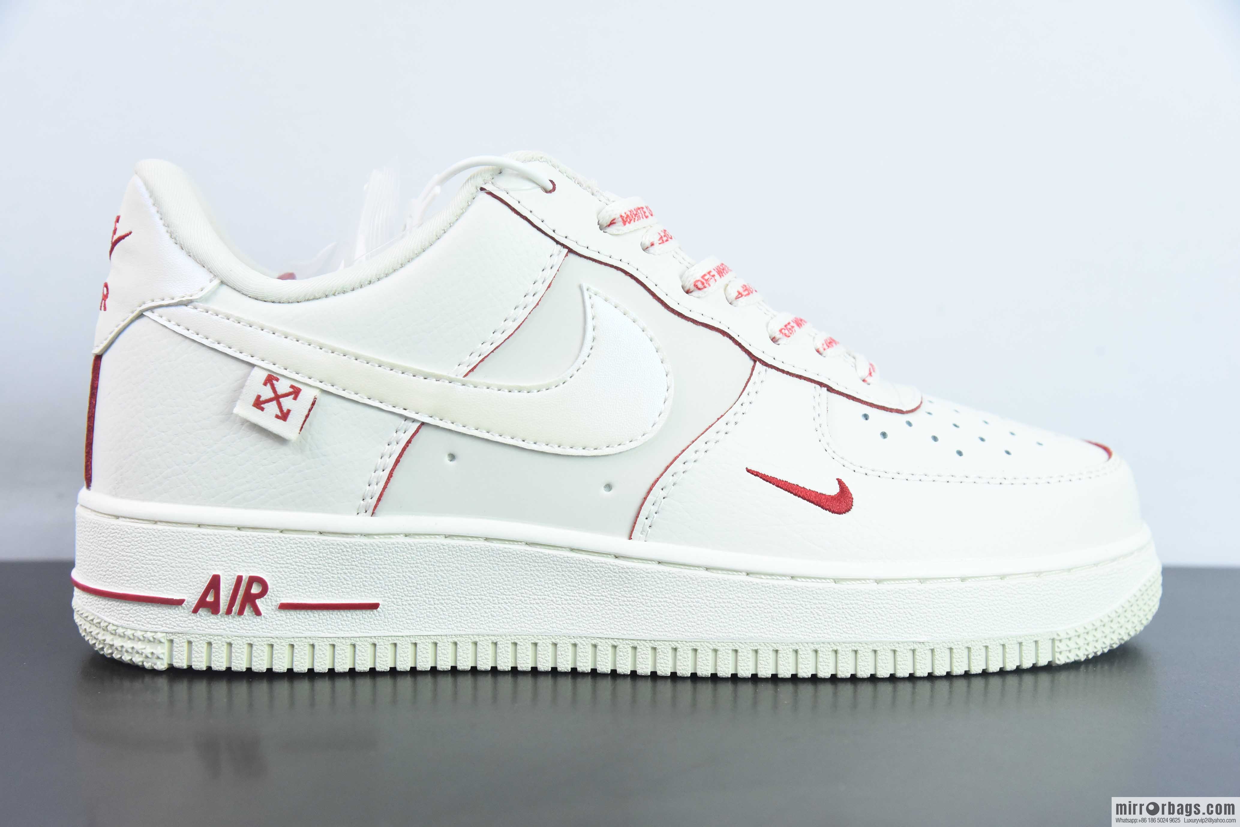 Nike Air Force 1 Low 07 x OFF WHITE Joint White and Red Item Number: PF9055 767