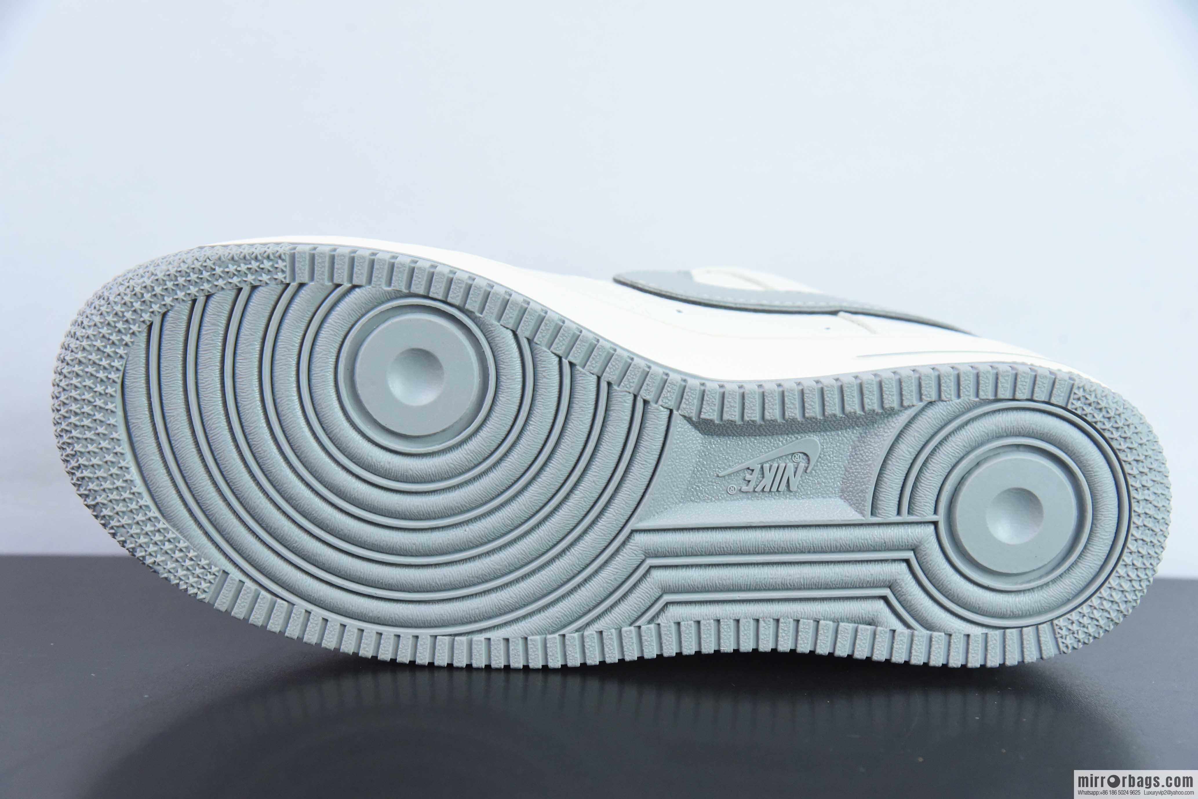 Nike Air Force 1 AF1 Air Force One/Low Help, White Grey Embroidery Item Number: HP2369-003
