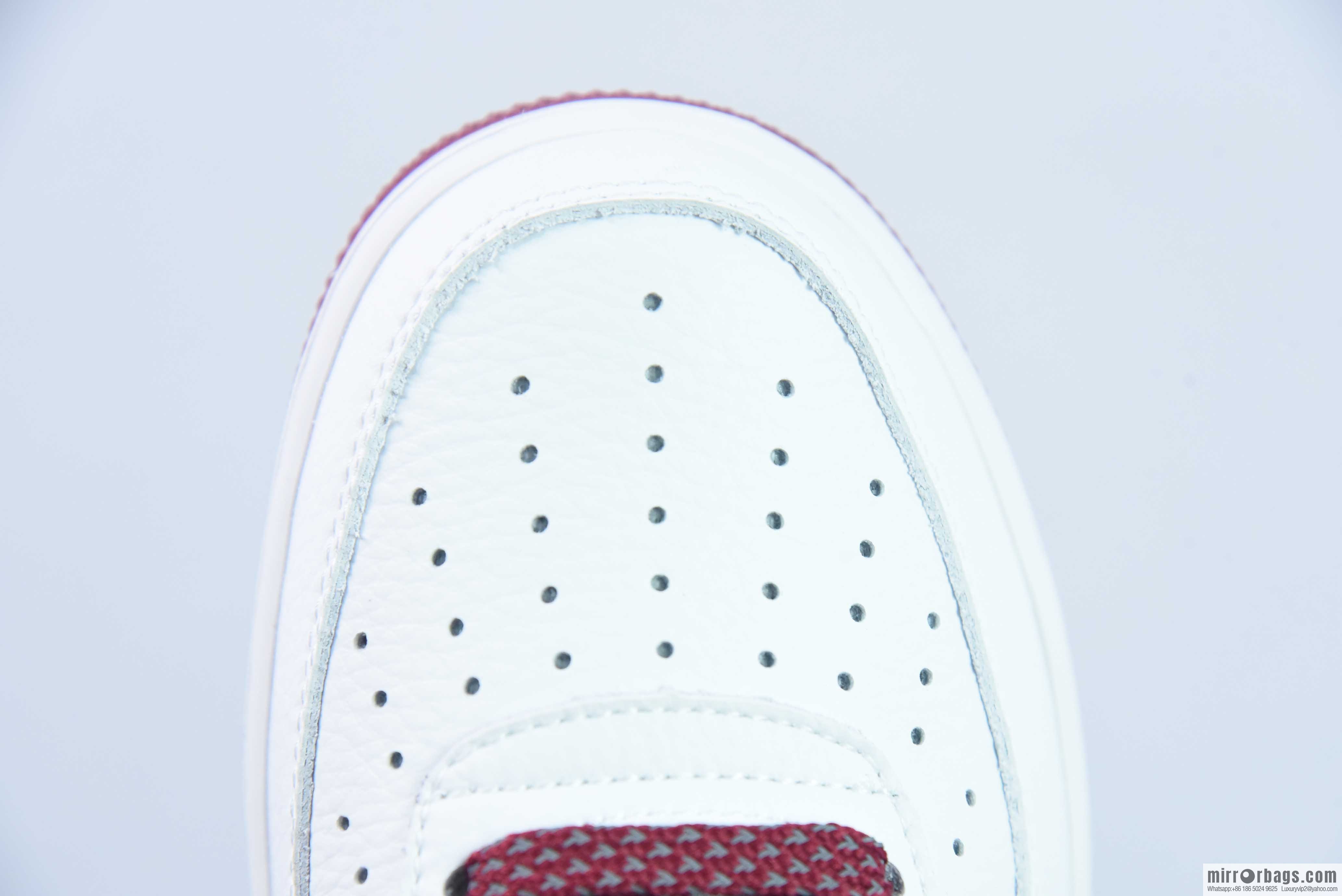 Nike Air Force 1 AF1 Air Force One/low-top, white and red burgundy signature printed item number: LO1718-059