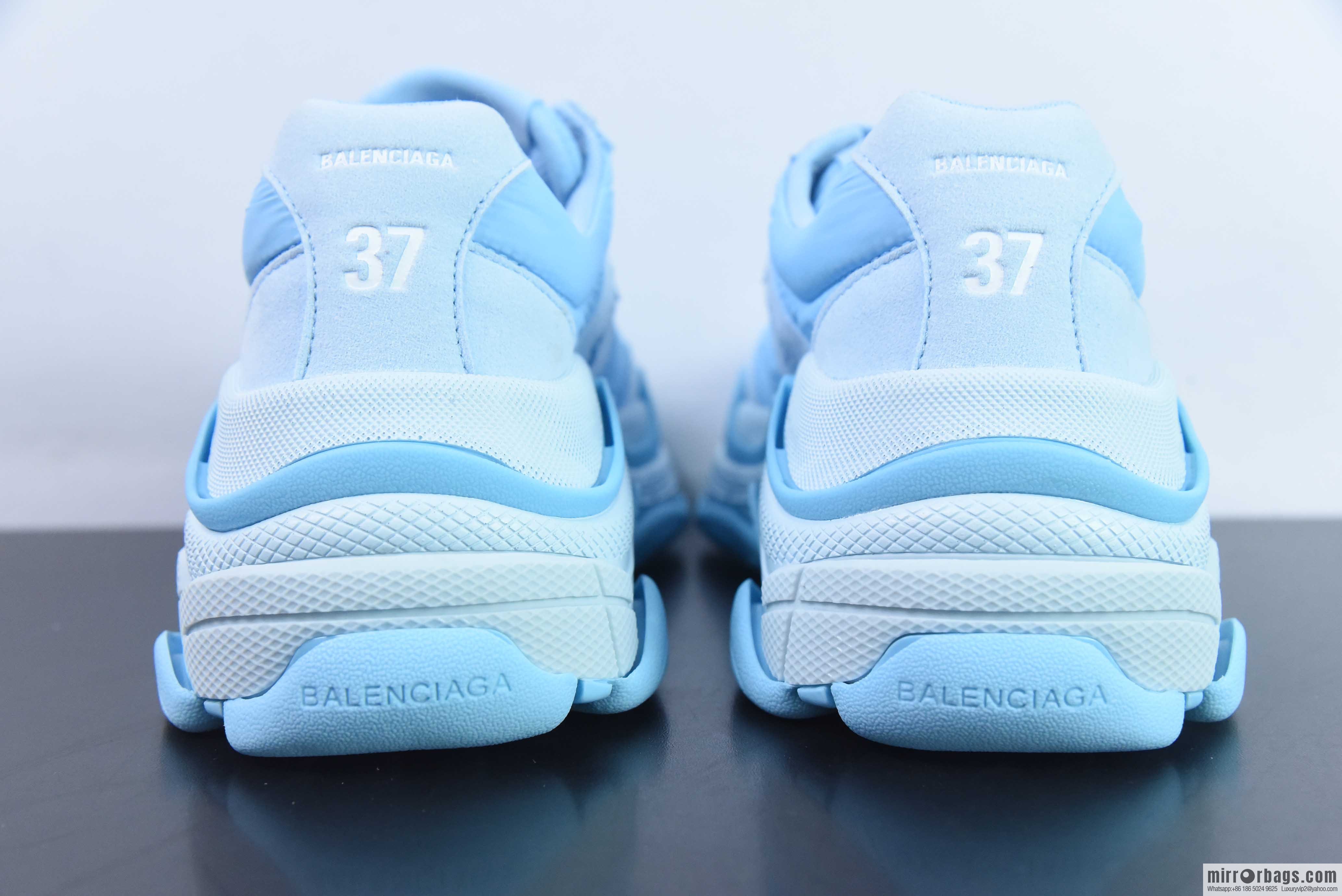 Balenciaga Balenciaga Triple S Platform Daddy Shoes, Blue Item Number: 710156 W3CU2 4045