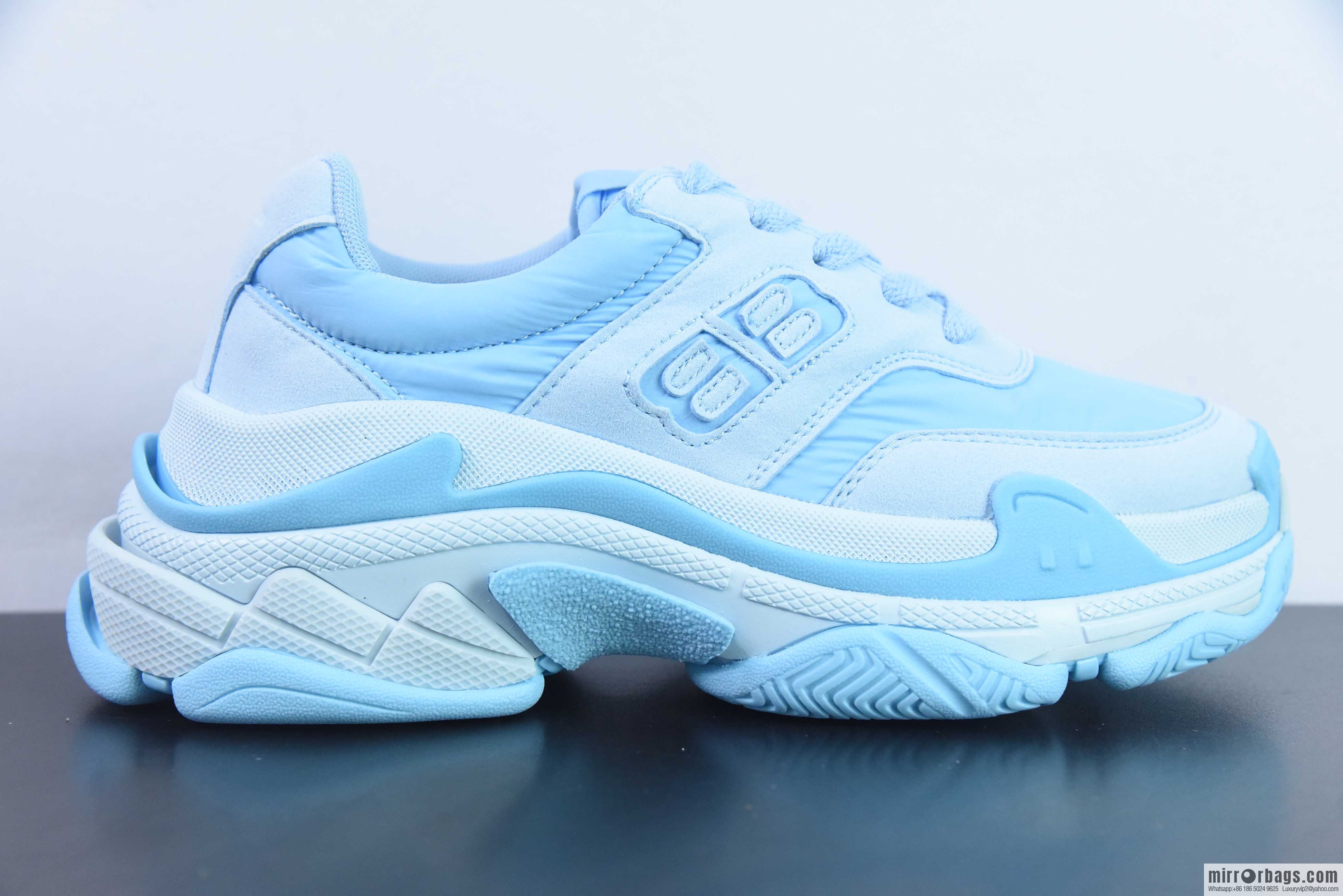 Balenciaga Balenciaga Triple S Platform Daddy Shoes, Blue Item Number: 710156 W3CU2 4045