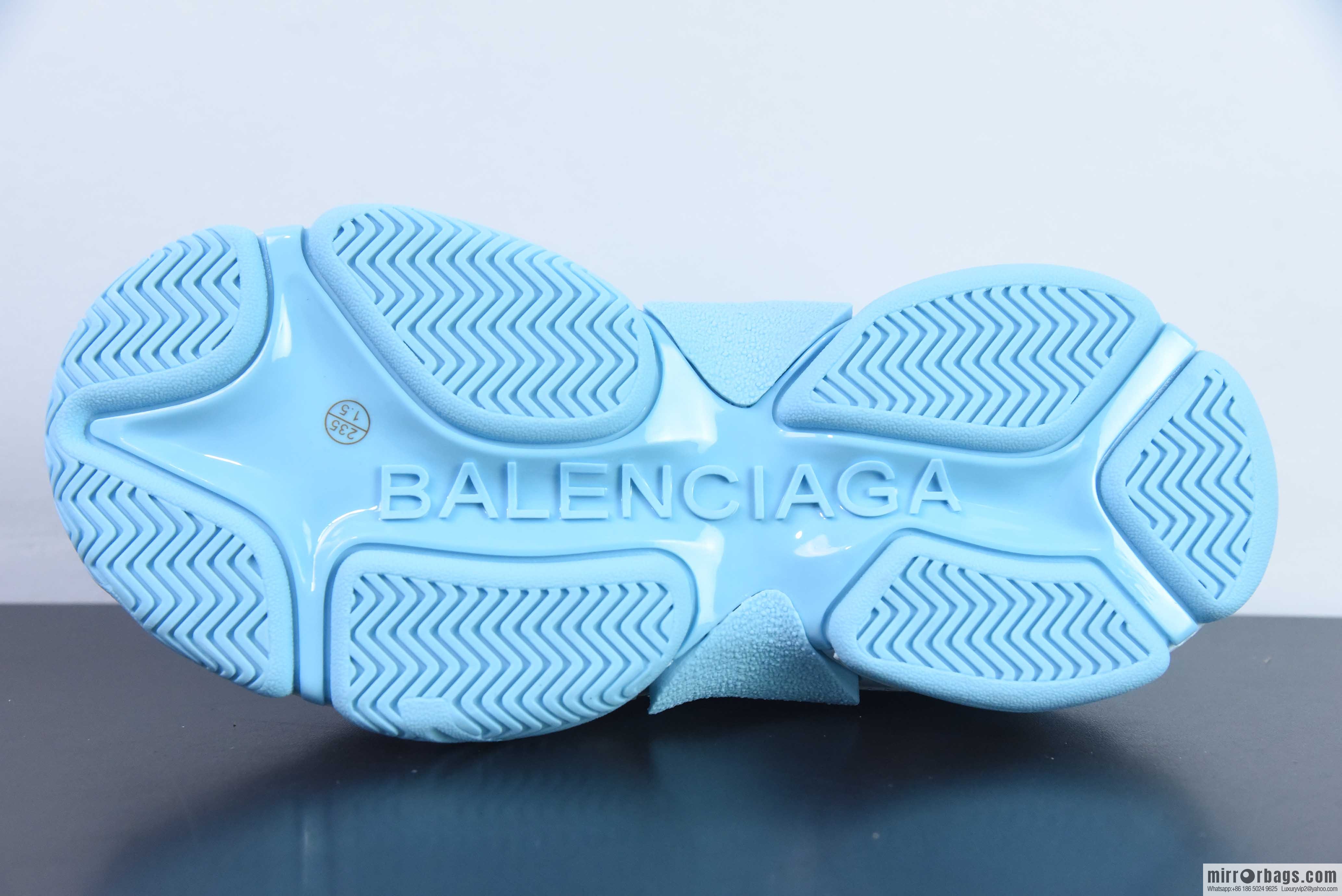 Balenciaga Balenciaga Triple S Platform Daddy Shoes, Blue Item Number: 710156 W3CU2 4045