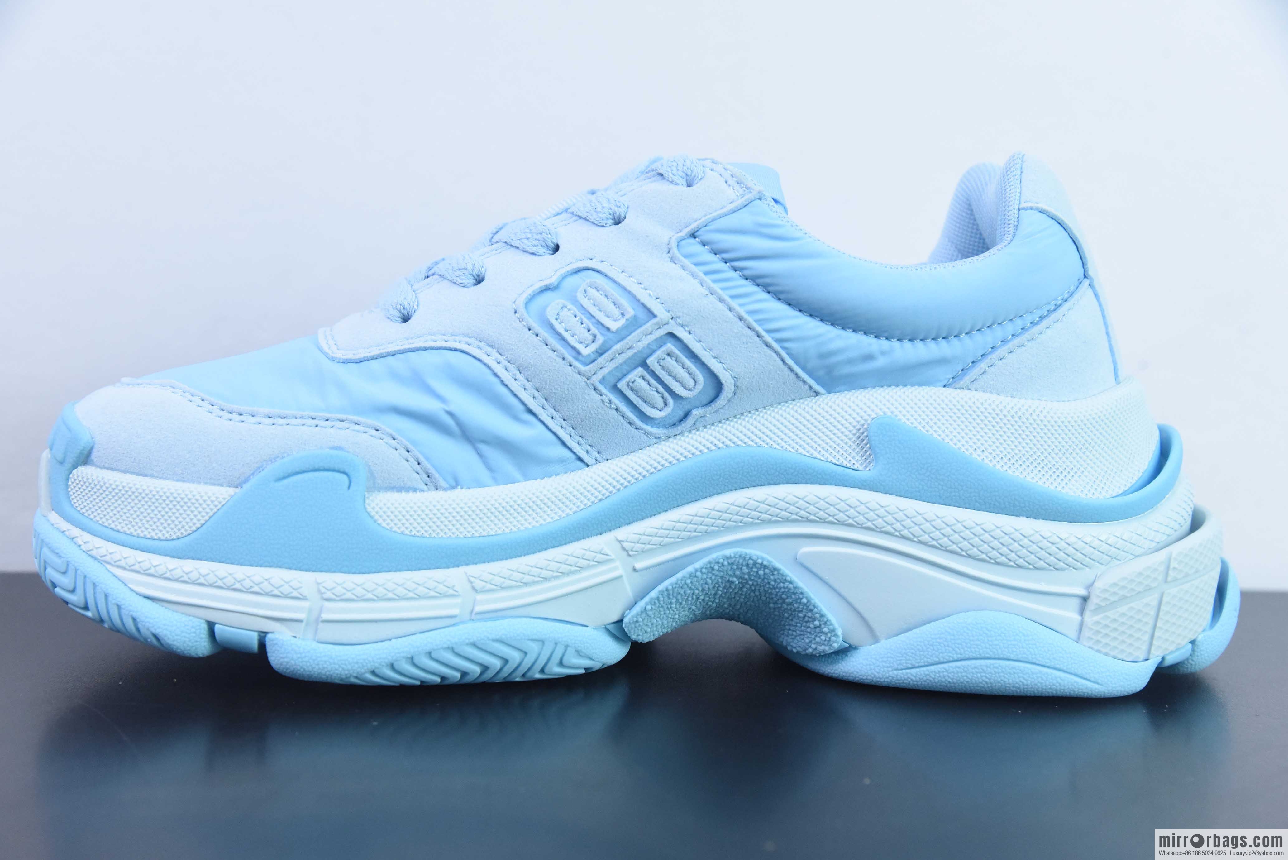 Balenciaga Balenciaga Triple S Platform Daddy Shoes, Blue Item Number: 710156 W3CU2 4045
