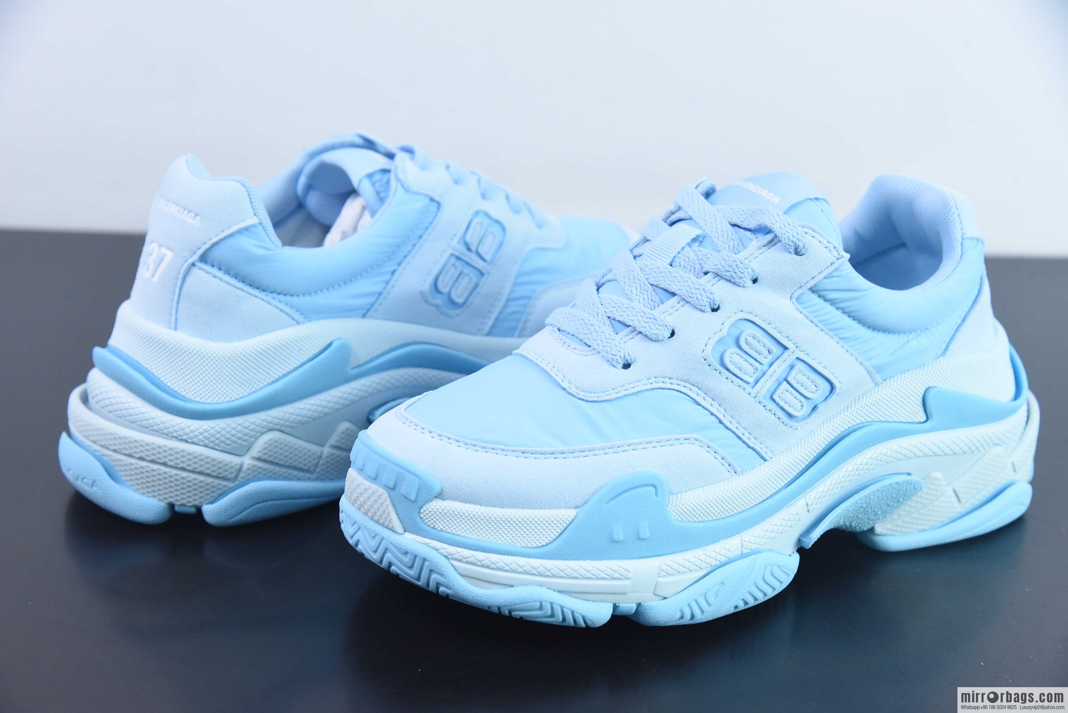 Balenciaga Balenciaga Triple S Platform Daddy Shoes, Blue Item Number: 710156 W3CU2 4045