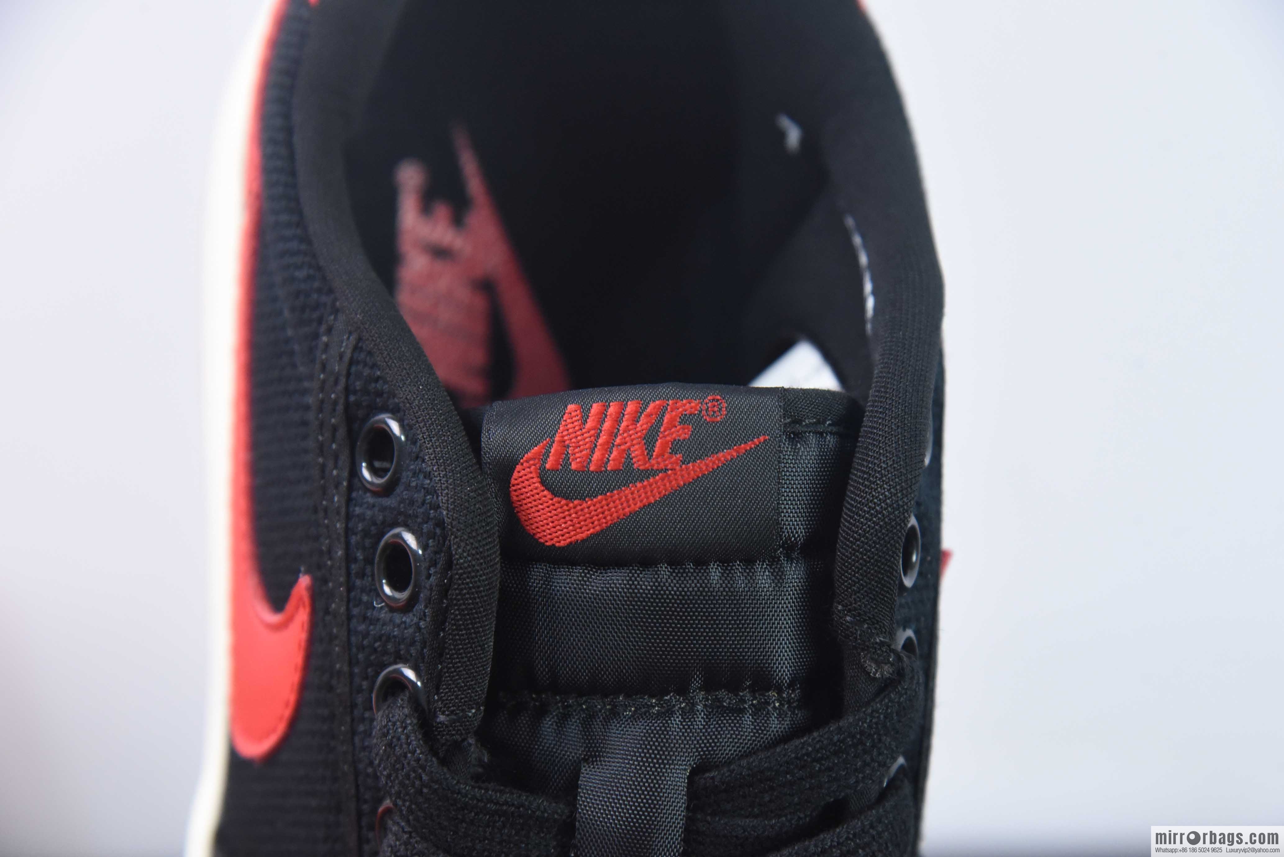 Air Jordan AJ1 Low-top canvas black and red, item number: DX4981-006