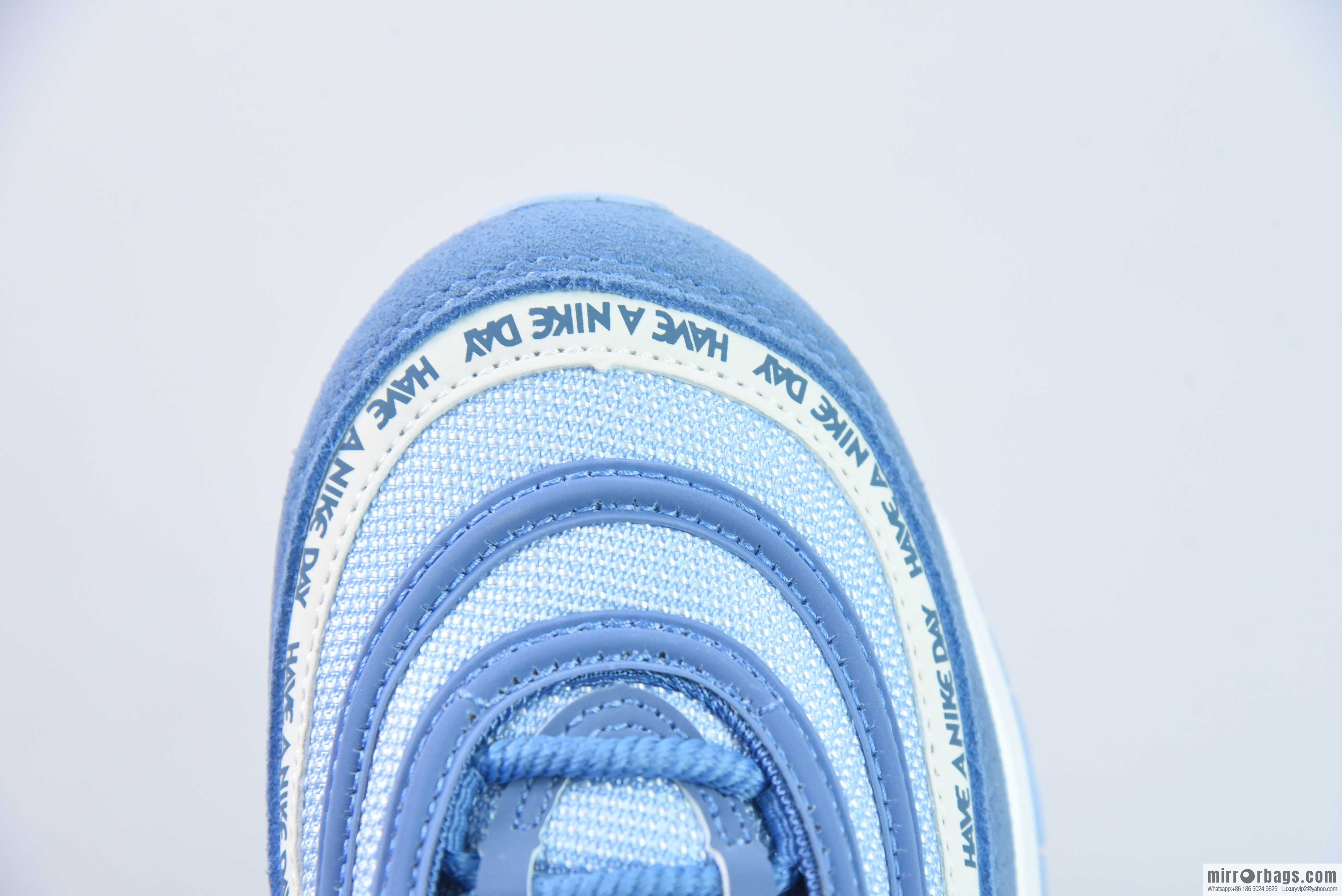 NK Air Max 97 OG bullet, haze blue smiley face, item number: BQ9130-400