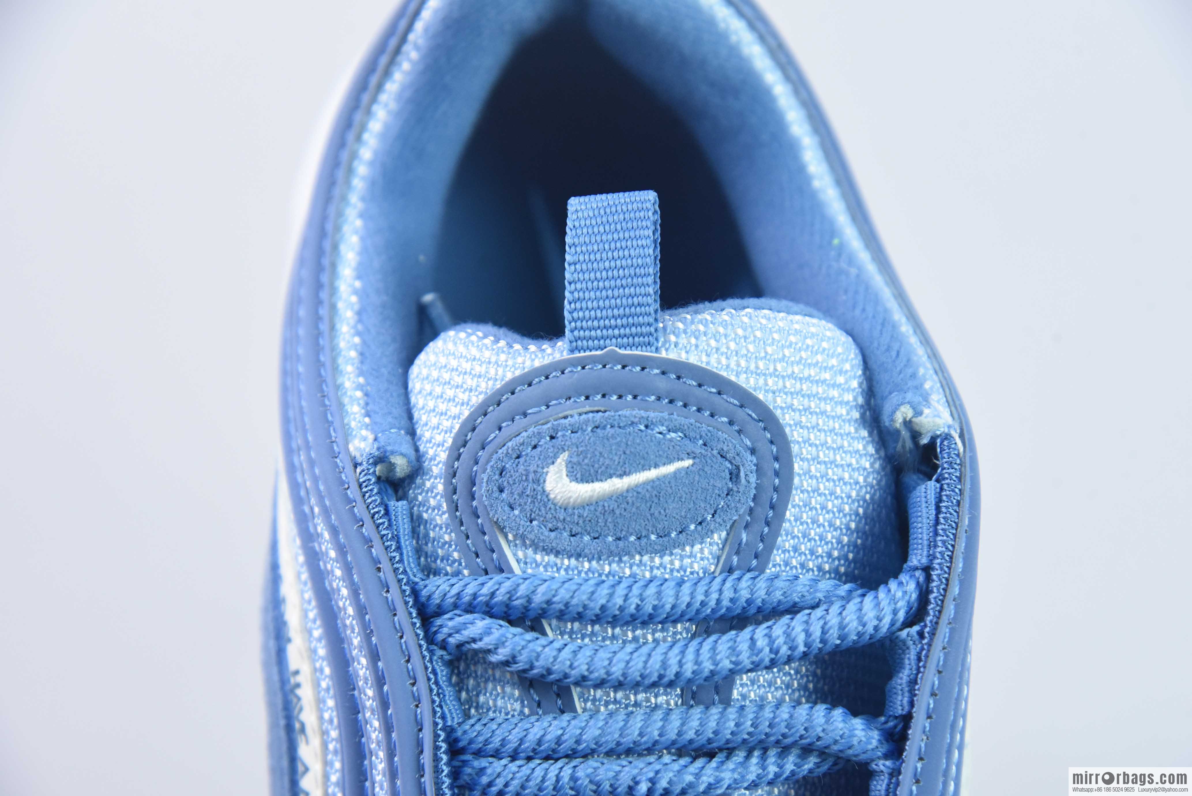 NK Air Max 97 OG bullet, haze blue smiley face, item number: BQ9130-400