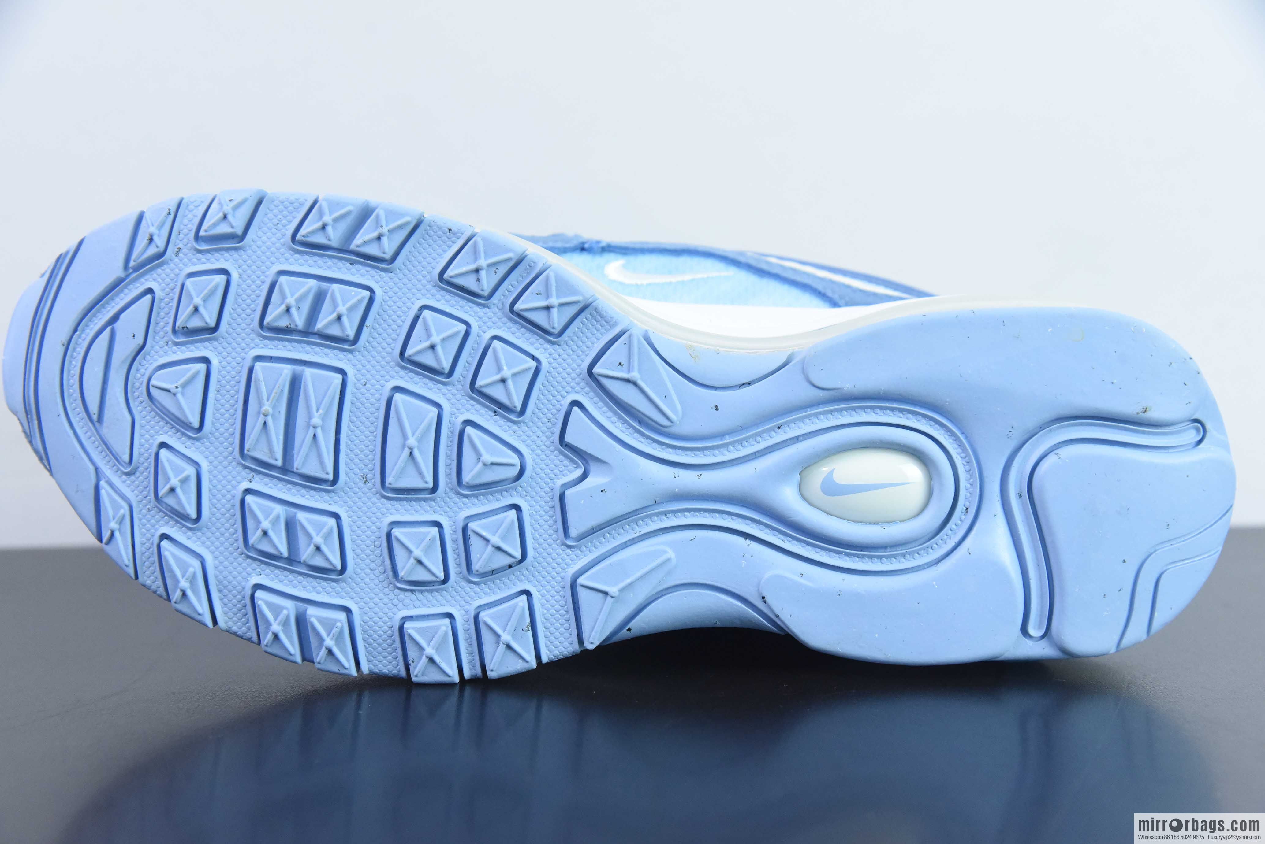 NK Air Max 97 OG bullet, haze blue smiley face, item number: BQ9130-400