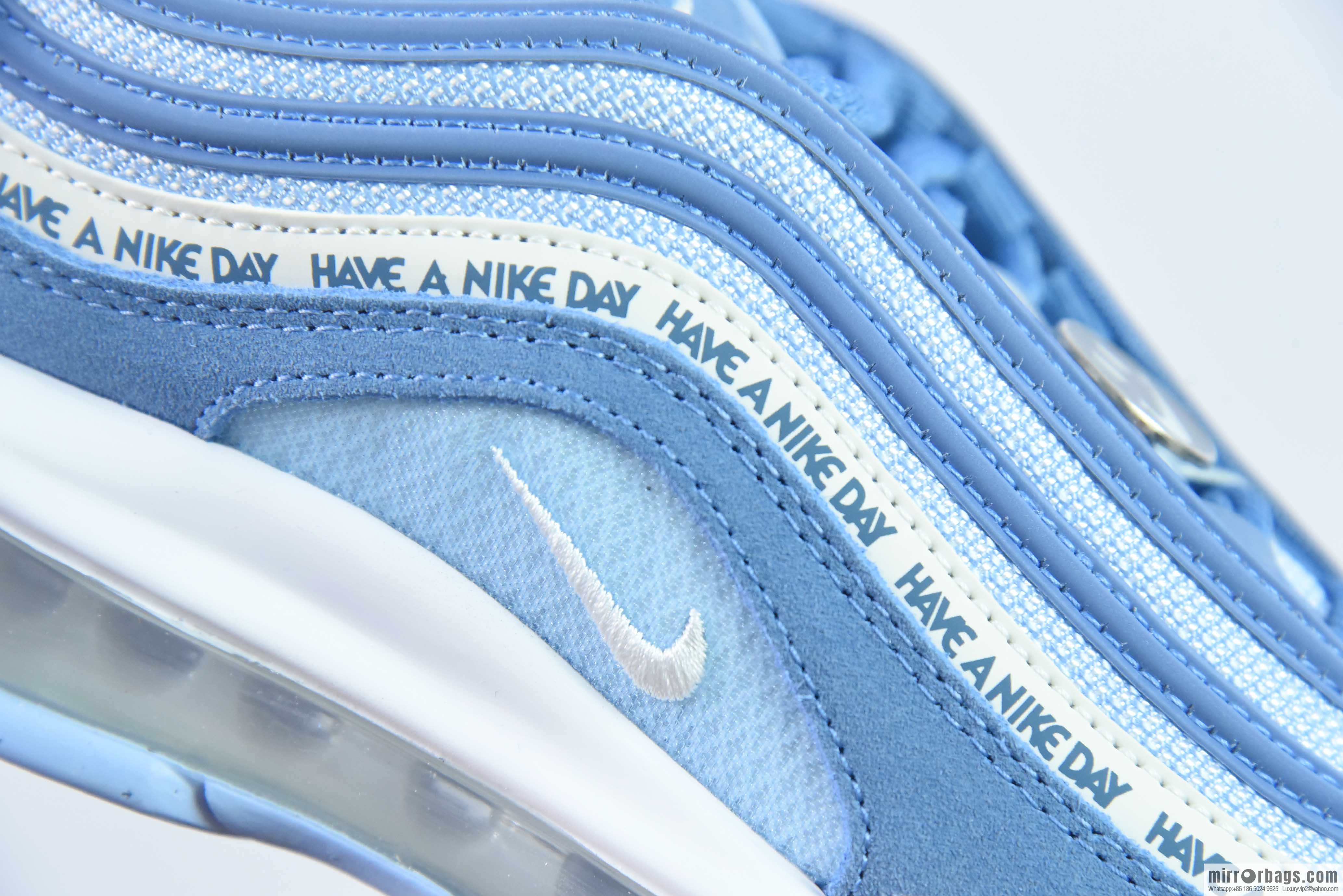 NK Air Max 97 OG bullet, haze blue smiley face, item number: BQ9130-400