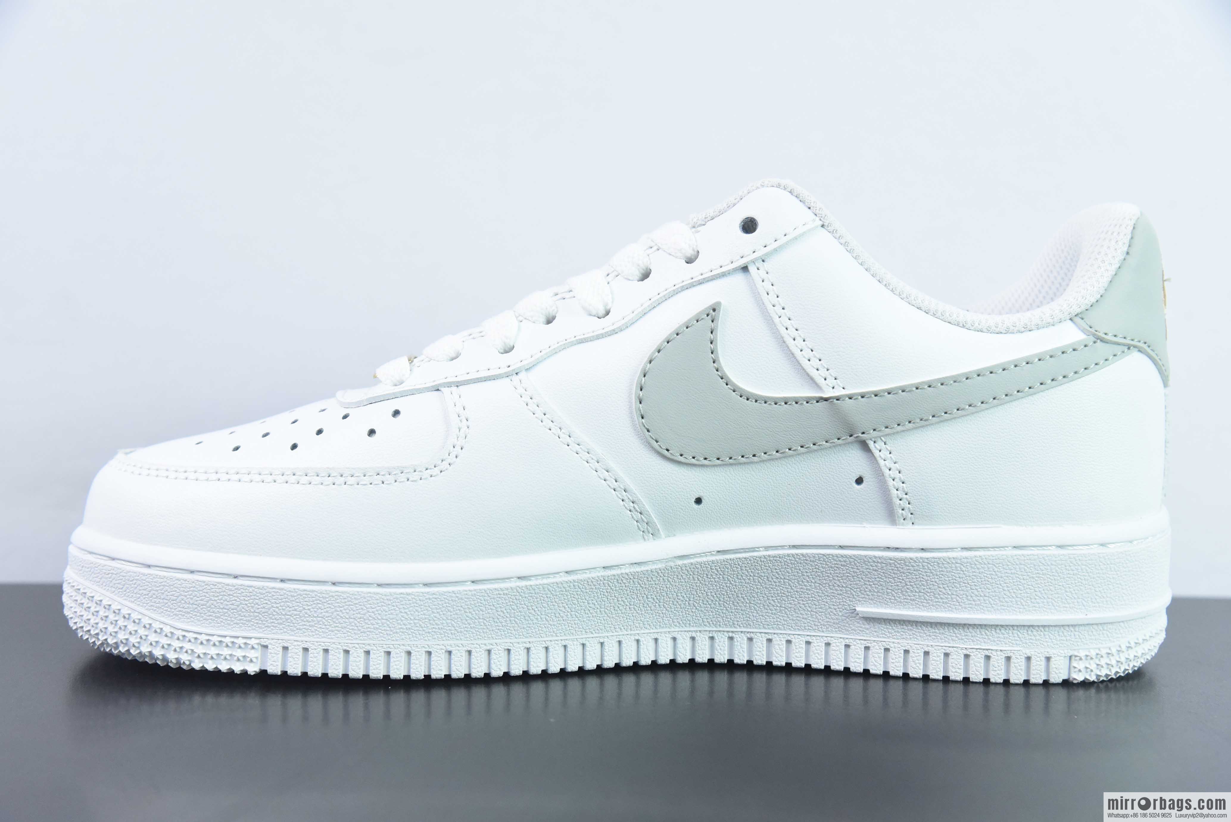 Nike Air Force 1 '07 Air Force One Classic Basketball Shoes Casual Sneakers White Grey Small Gold Hook, Item Number: CZ0270 106