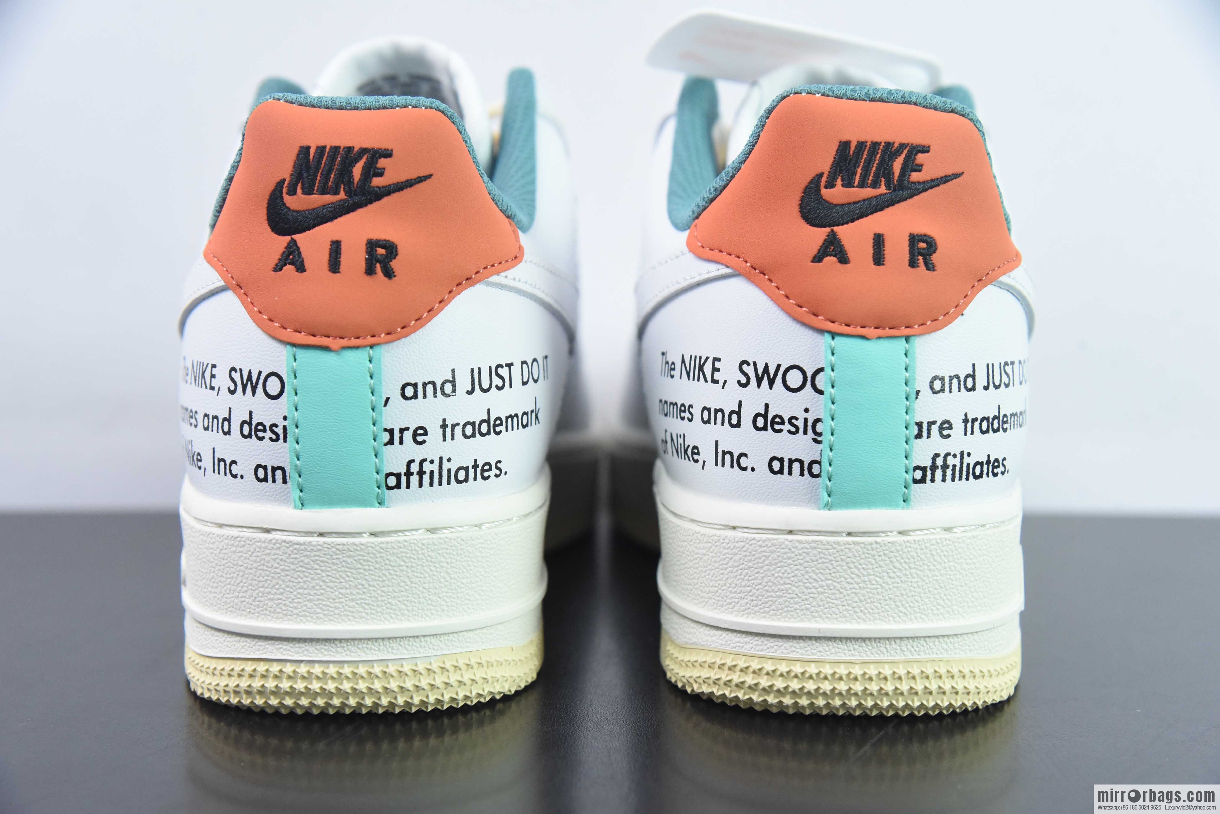 Nike Air Force 1 Low Air Force One Low Help Versatile Leisure Sports Board Shoes, Joint White Orange, Item Number: DM0970-111