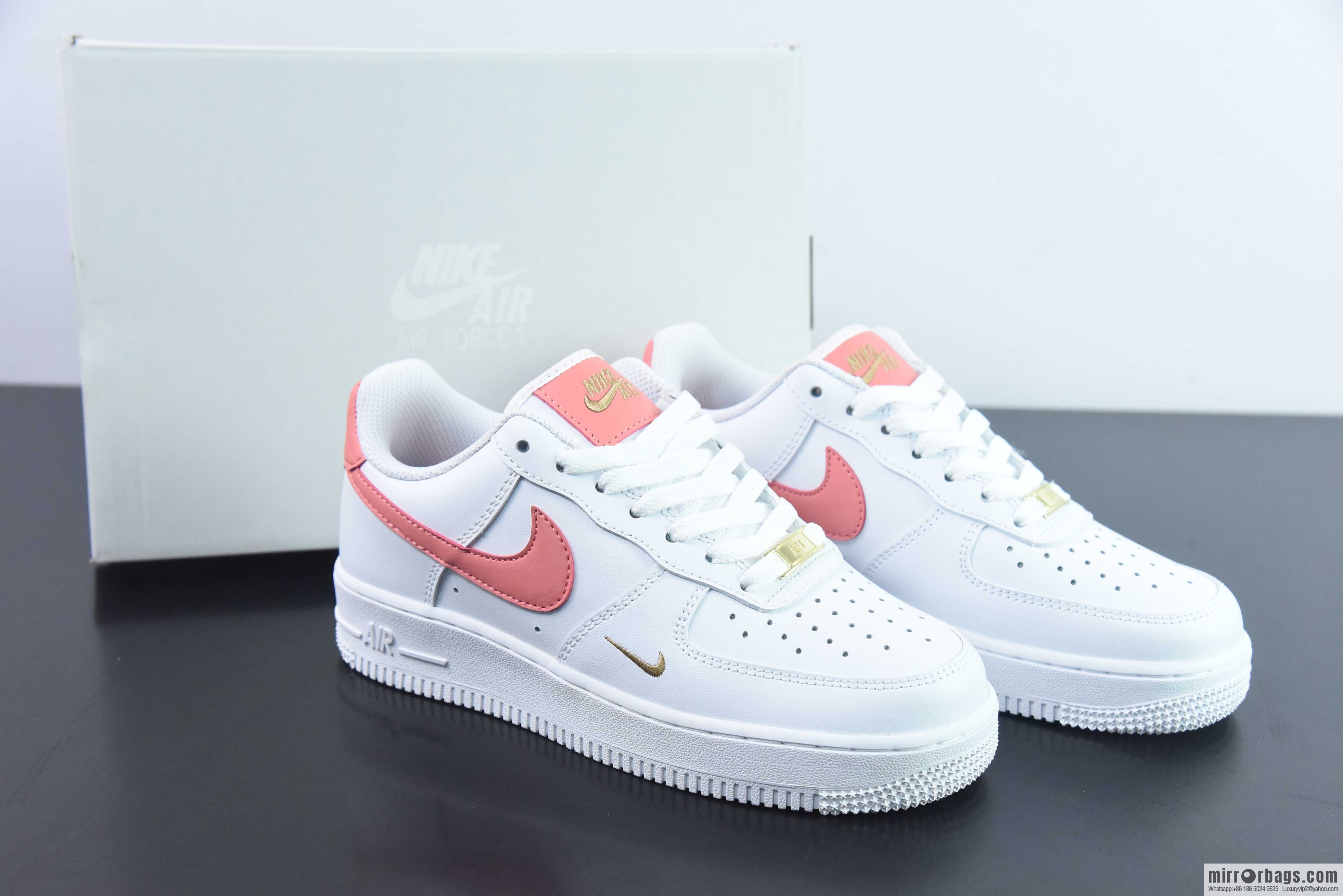 Nike Air Force 1 Low Air Force One Low Help Versatile Leisure Sports Board Shoes Pink Small Gold Hook, Item Number: CZ0270-103