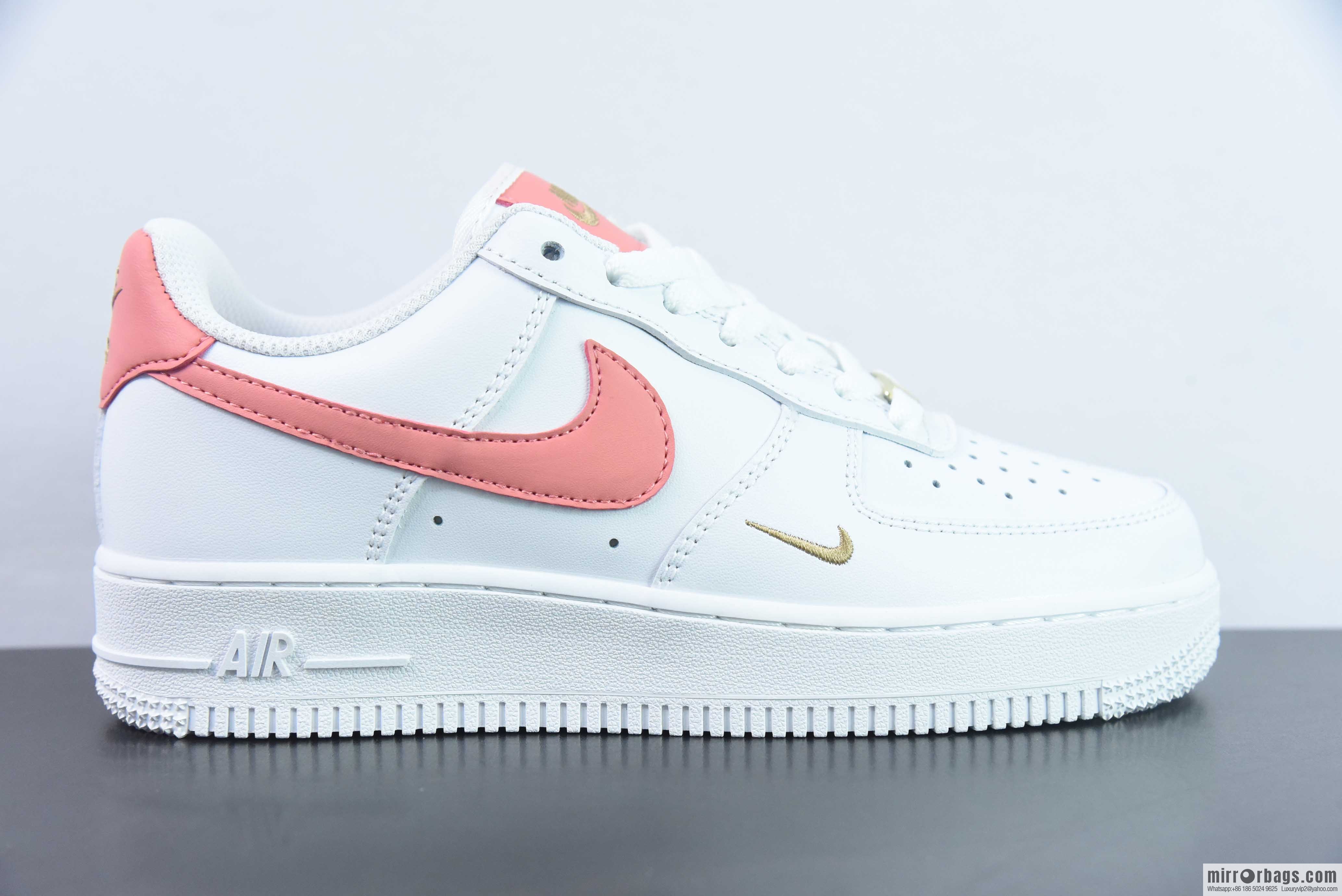Nike Air Force 1 Low Air Force One Low Help Versatile Leisure Sports Board Shoes Pink Small Gold Hook, Item Number: CZ0270-103