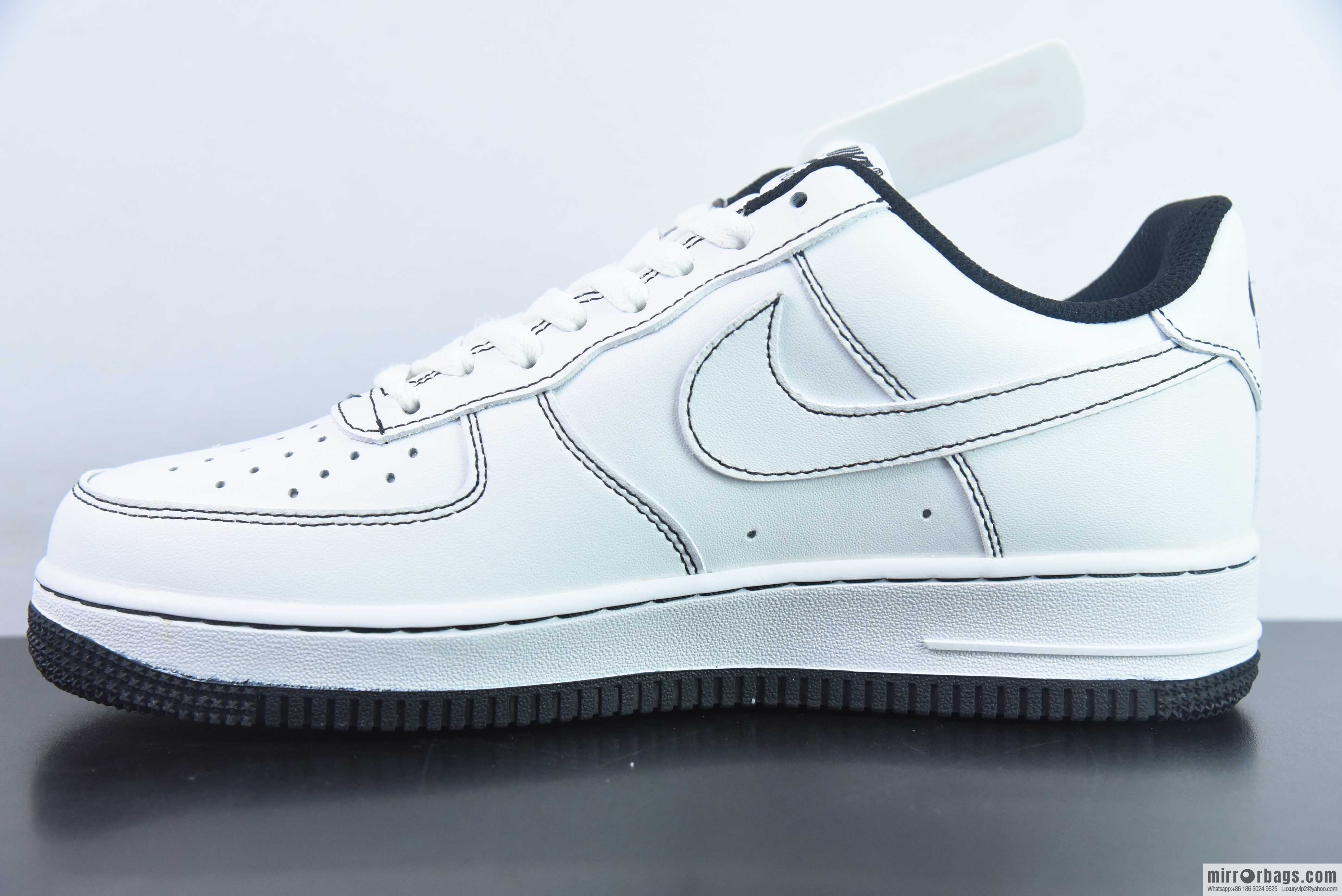 Nike Air Force 1 Low Air Force One low-top versatile recreational sports shoes black stitching item number: CW1575-104
