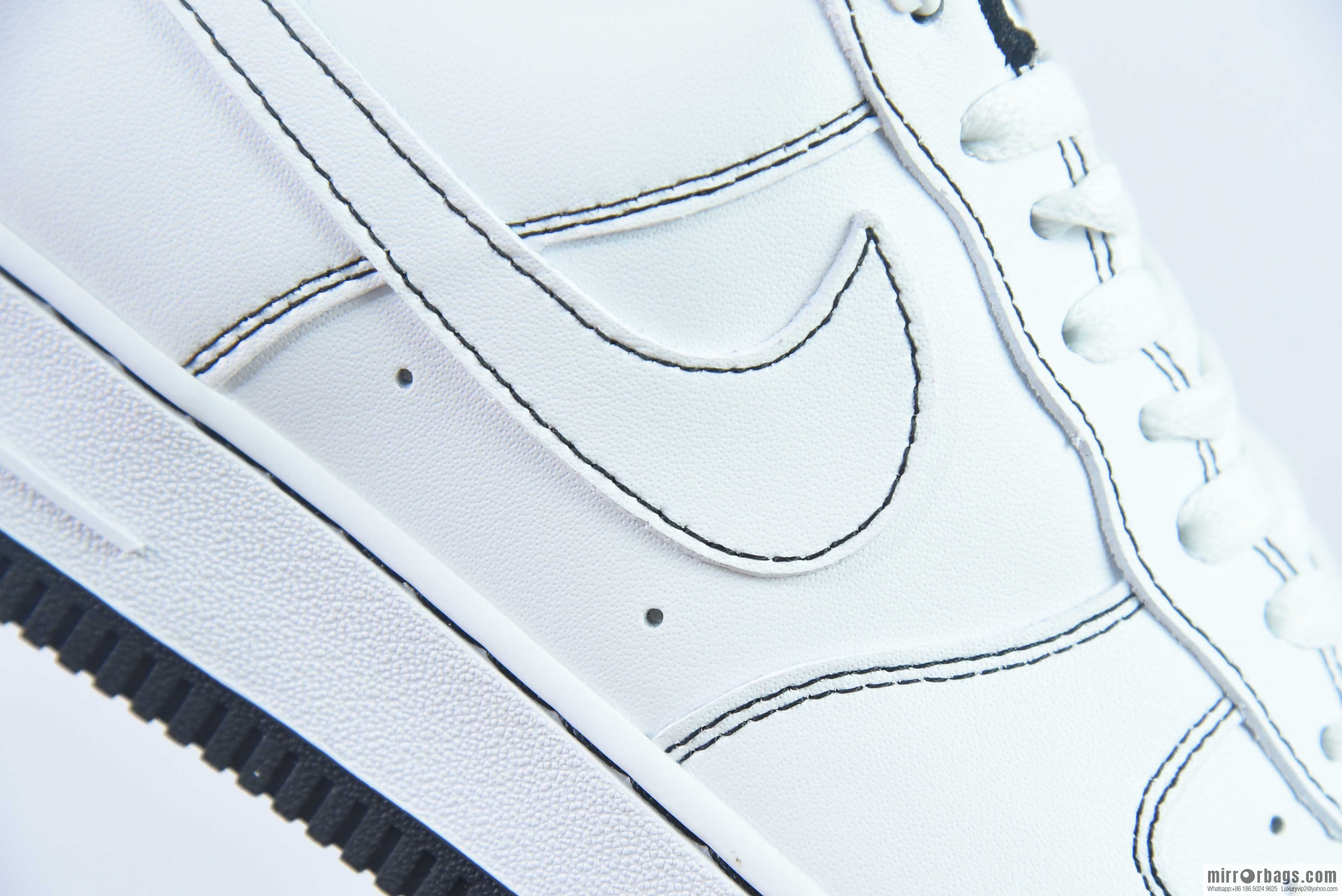Nike Air Force 1 Low Air Force One low-top versatile recreational sports shoes black stitching item number: CW1575-104