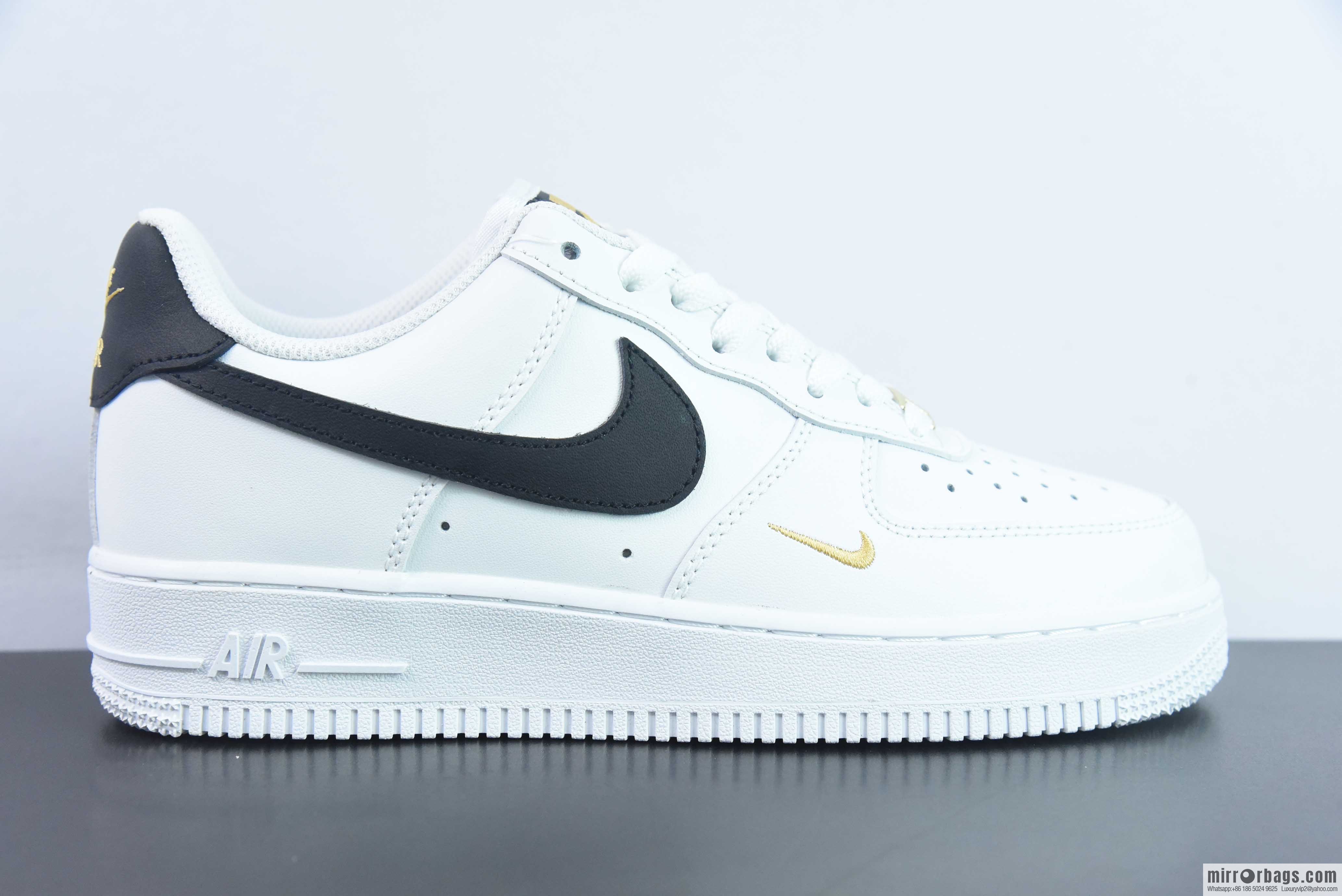 Nike Air Force 1 Low Air Force One Low Help Versatile Leisure Sports Board Shoes Black Small Gold Hook, Item Number: CZ0270-102