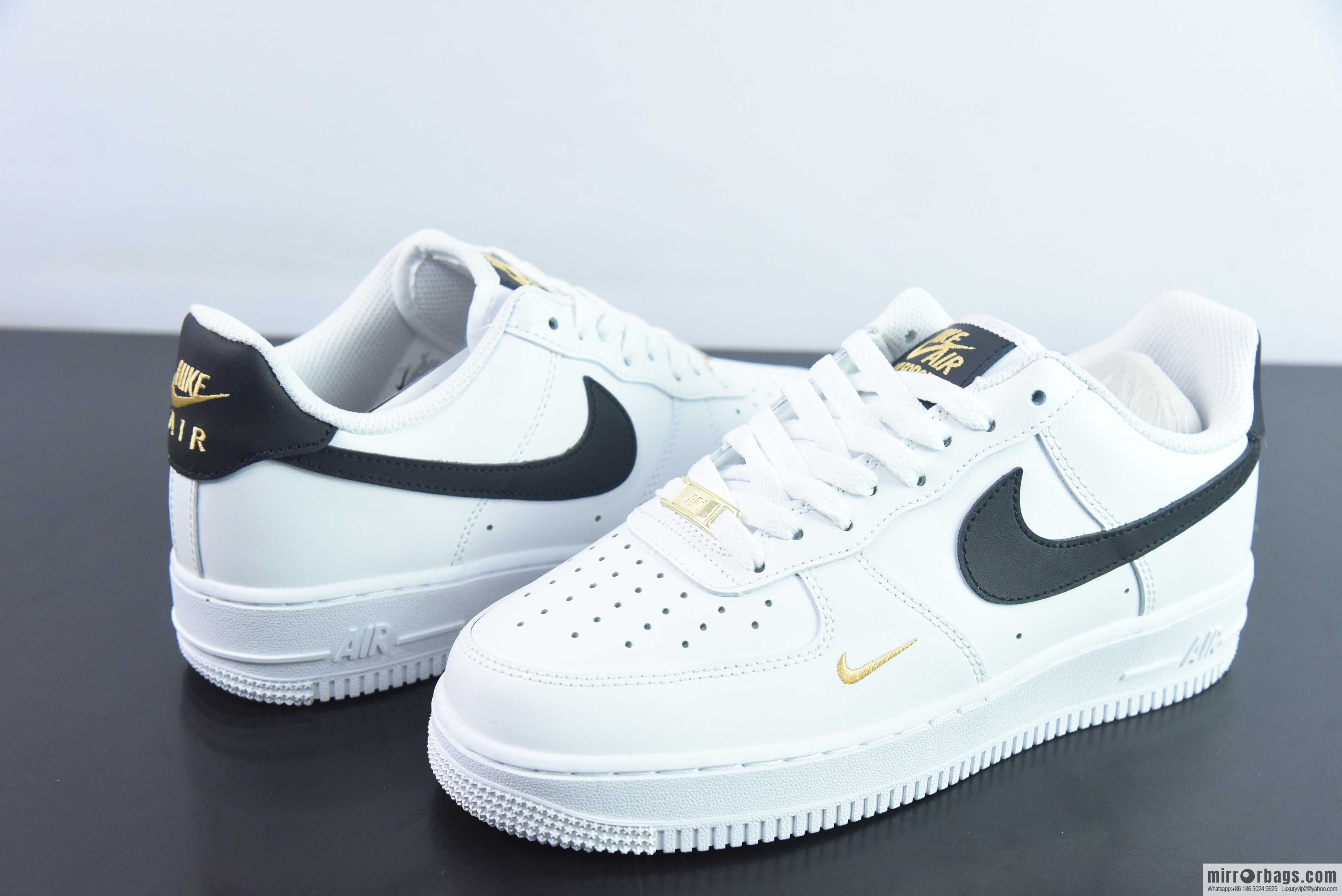 Nike Air Force 1 Low Air Force One Low Help Versatile Leisure Sports Board Shoes Black Small Gold Hook, Item Number: CZ0270-102